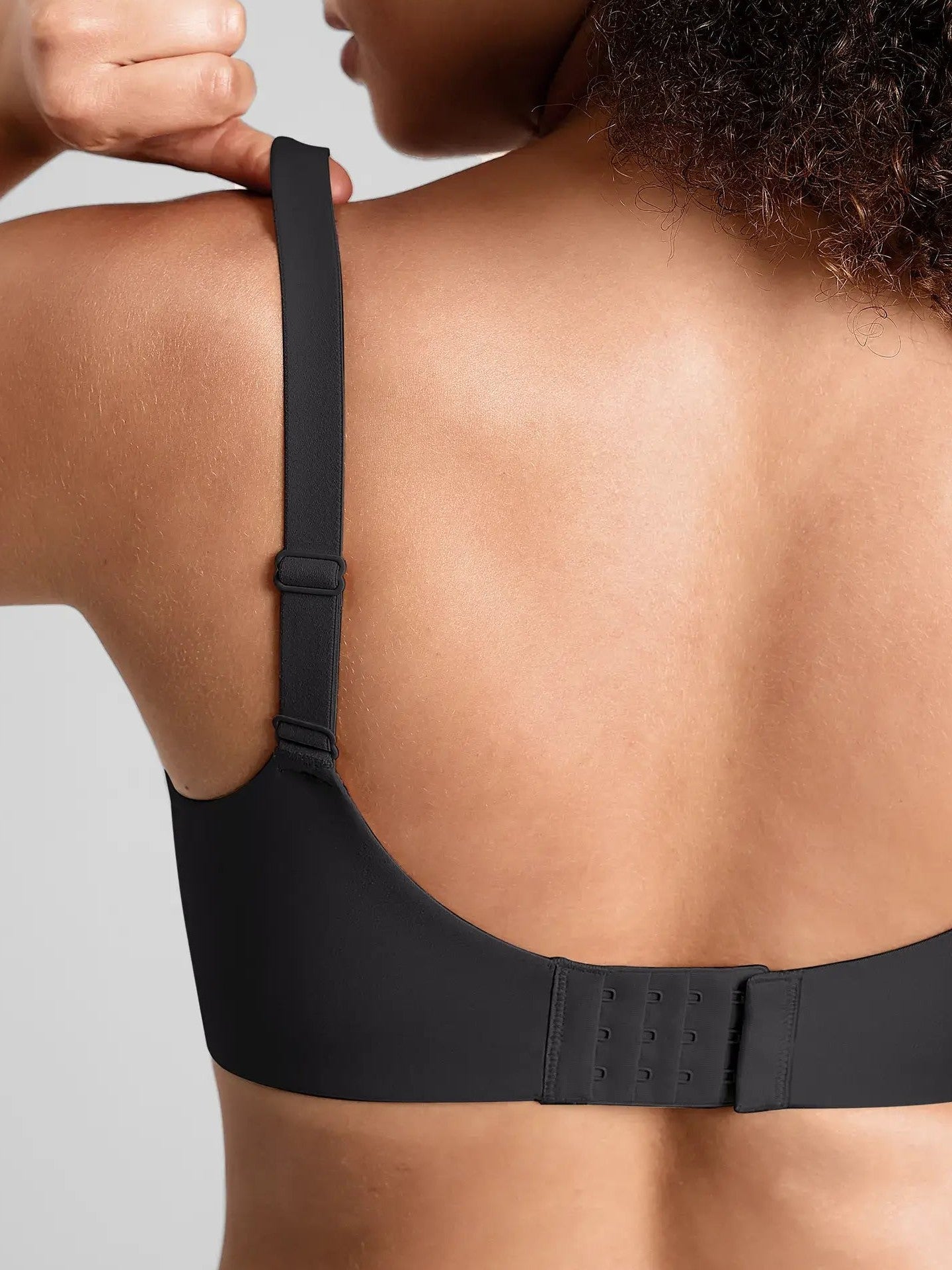 Feelingirl Unlined Minimizer Bra with Sheer V-Neck