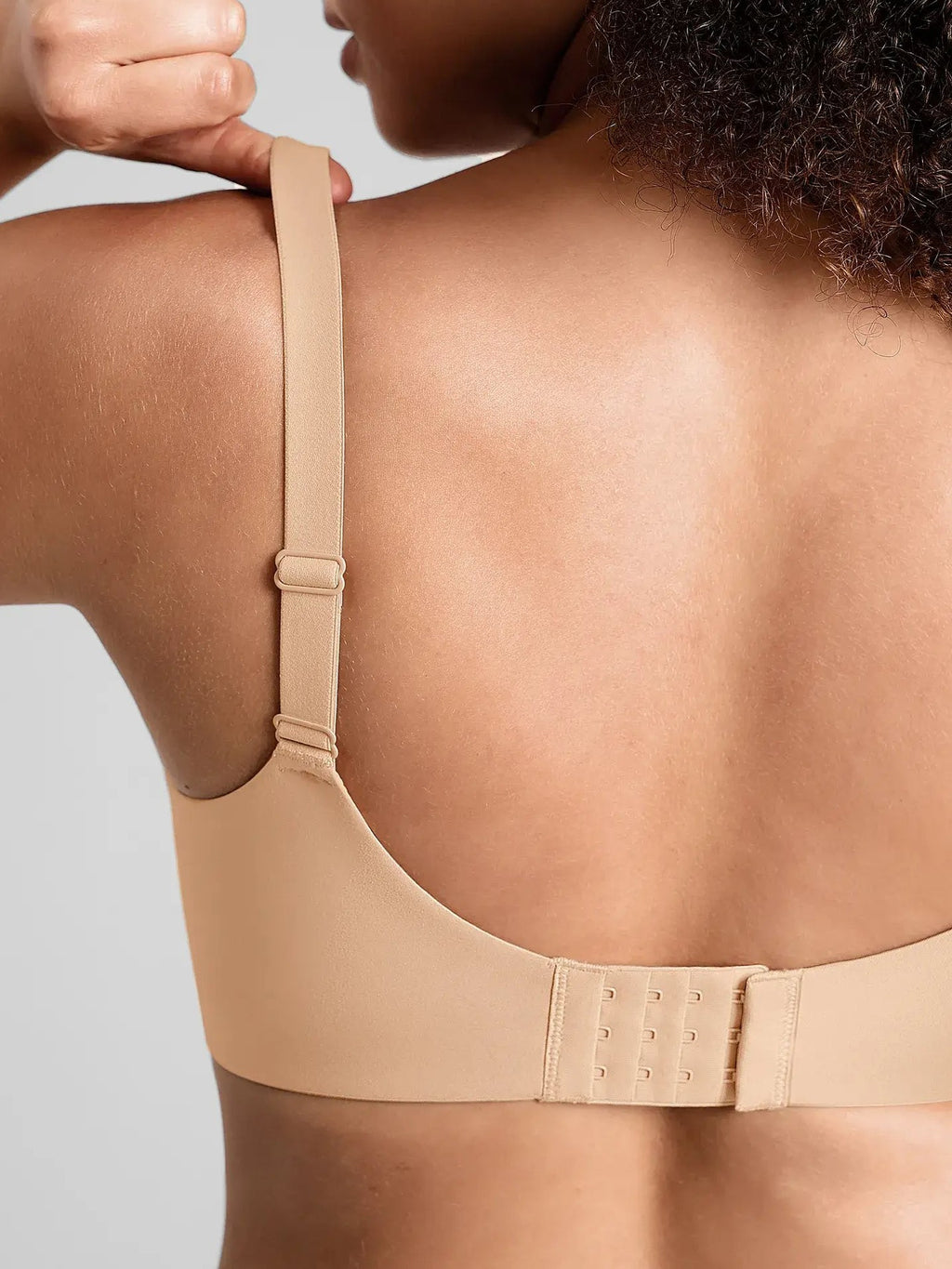 Feelingirl Unlined Minimizer Bra with Sheer V-Neck