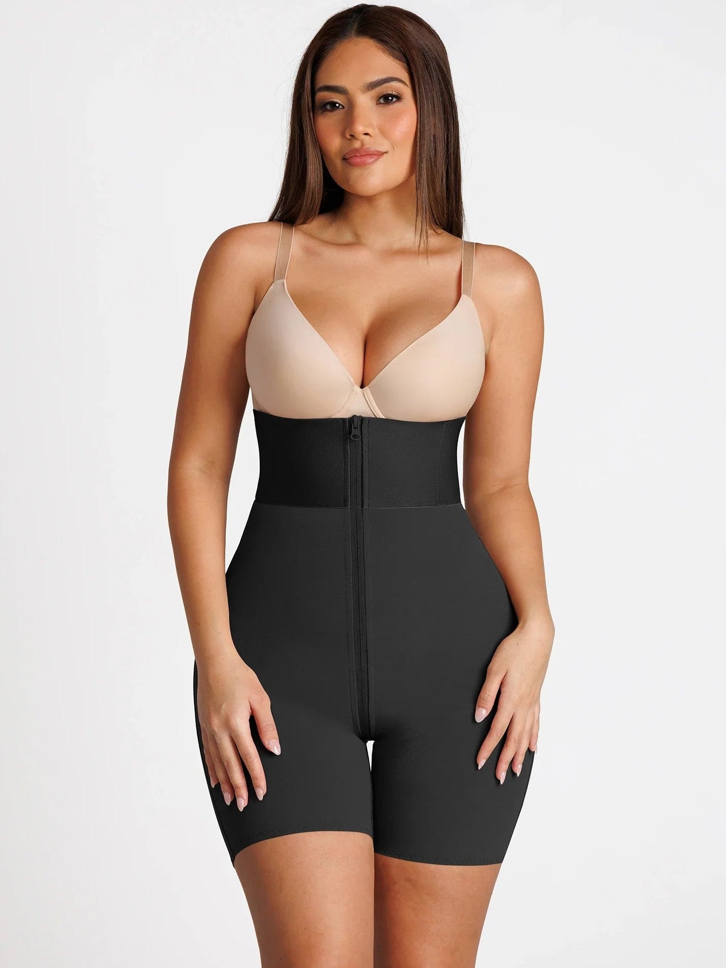 Feelingirl Wide Waistband Tummy Control Butt Lifting Shaping Shorts