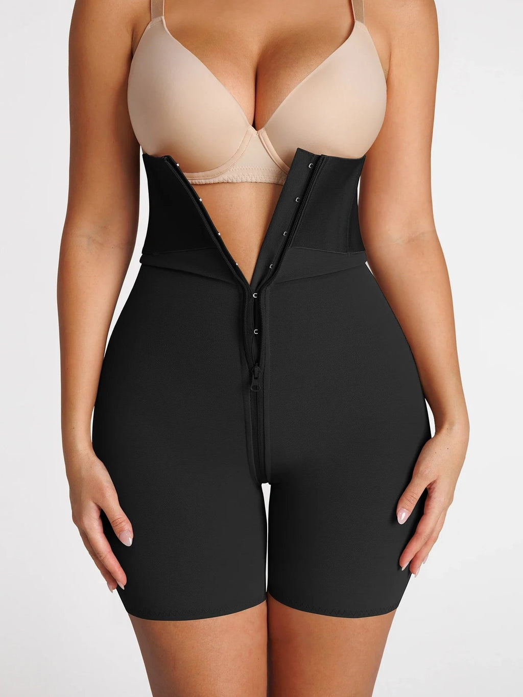 Feelingirl Wide Waistband Tummy Control Butt Lifting Shaping Shorts