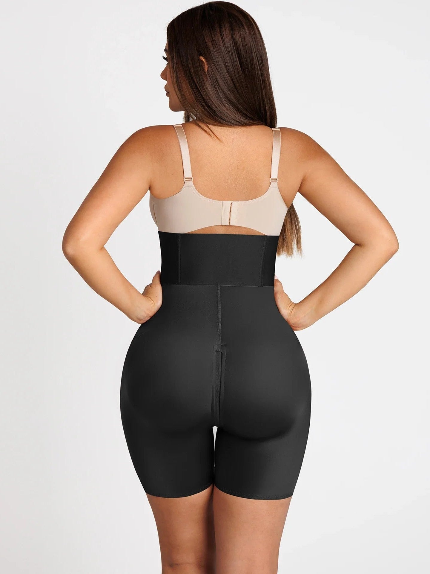 Feelingirl Wide Waistband Tummy Control Butt Lifting Shaping Shorts