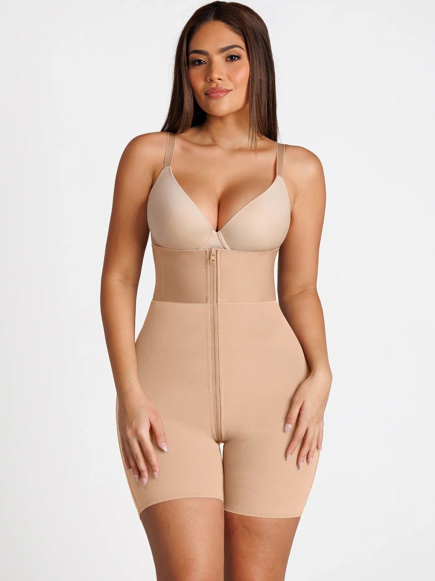 Feelingirl Wide Waistband Tummy Control Butt Lifting Shaping Shorts