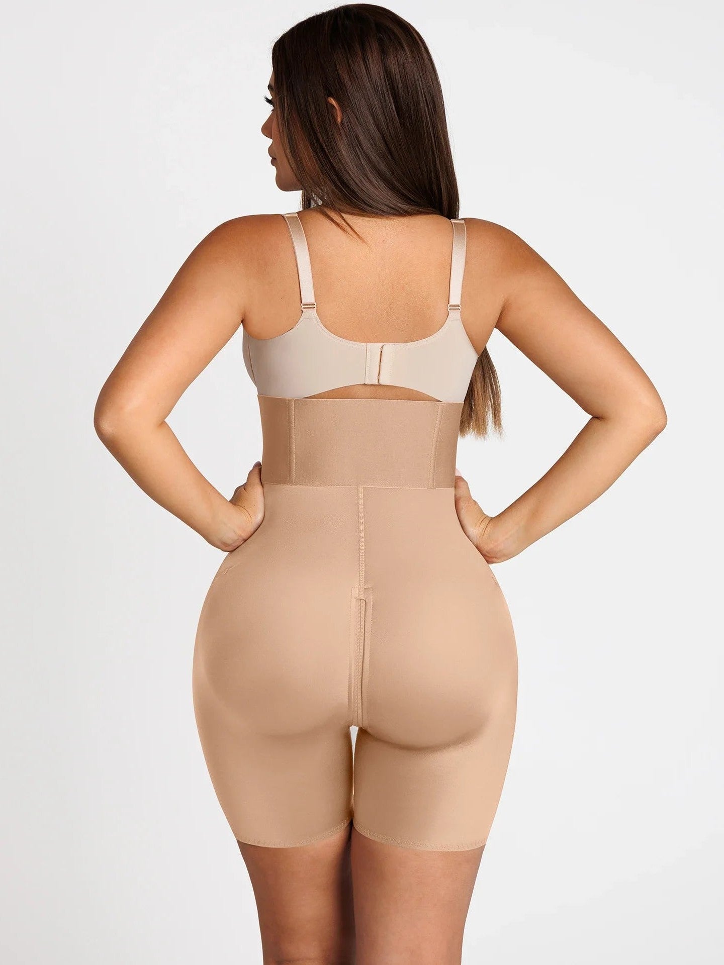 Feelingirl Wide Waistband Tummy Control Butt Lifting Shaping Shorts