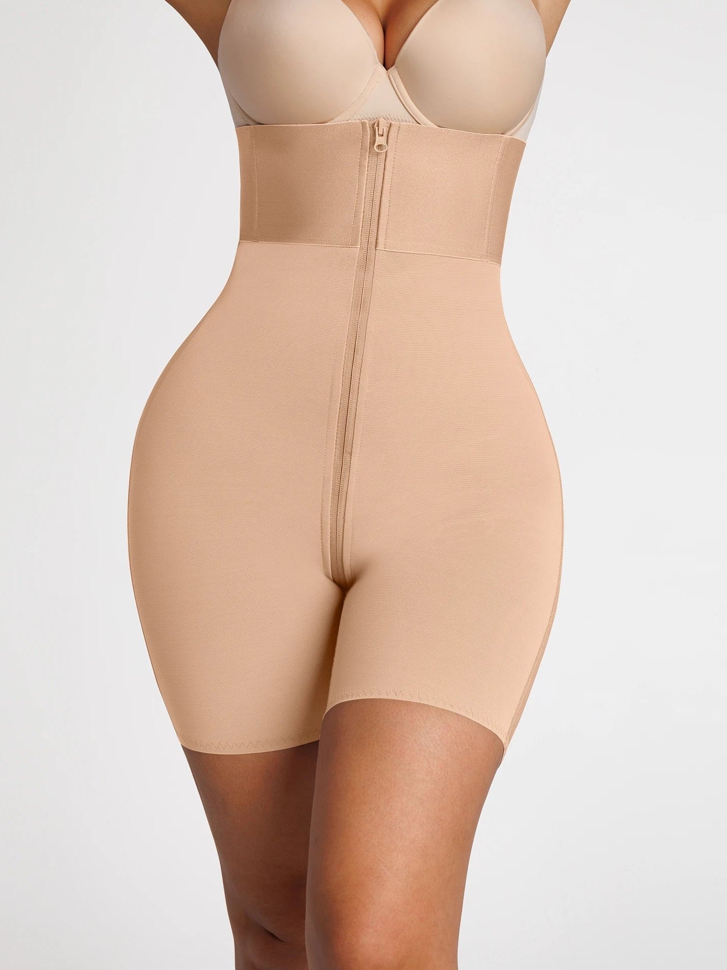 Feelingirl Wide Waistband Tummy Control Butt Lifting Shaping Shorts