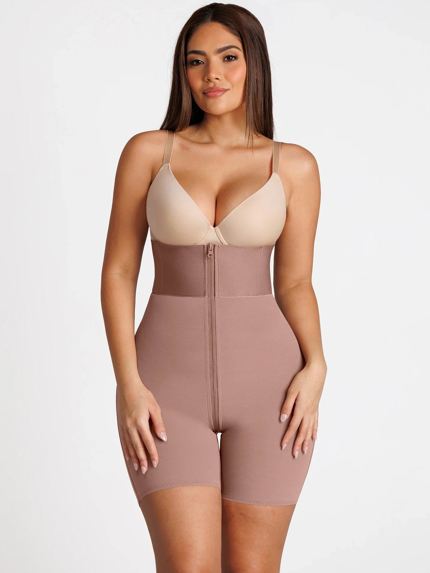 Feelingirl Wide Waistband Tummy Control Butt Lifting Shaping Shorts