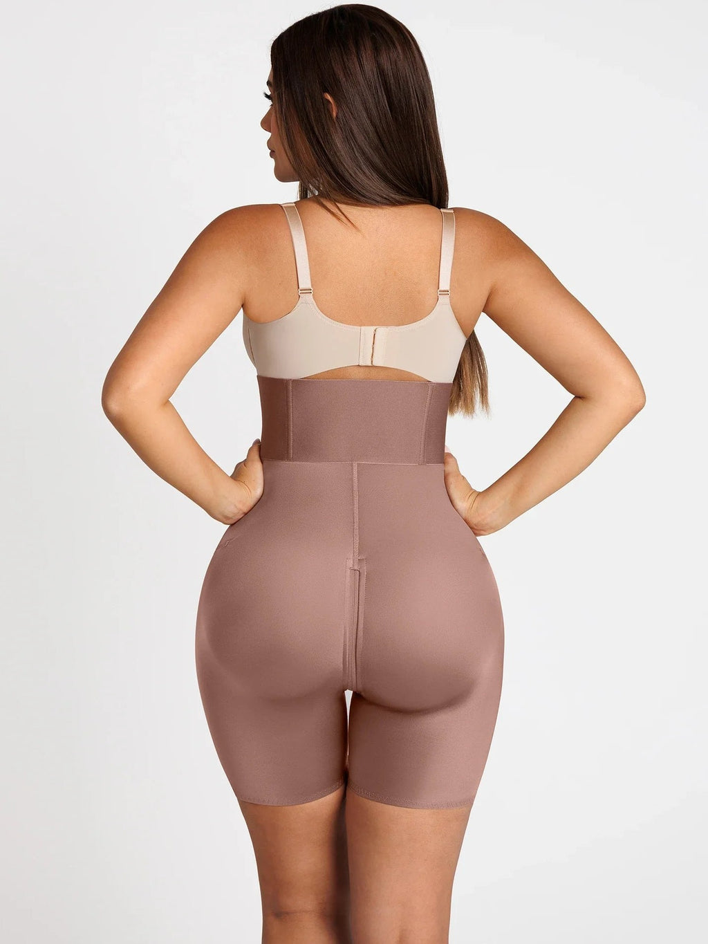 Feelingirl Wide Waistband Tummy Control Butt Lifting Shaping Shorts