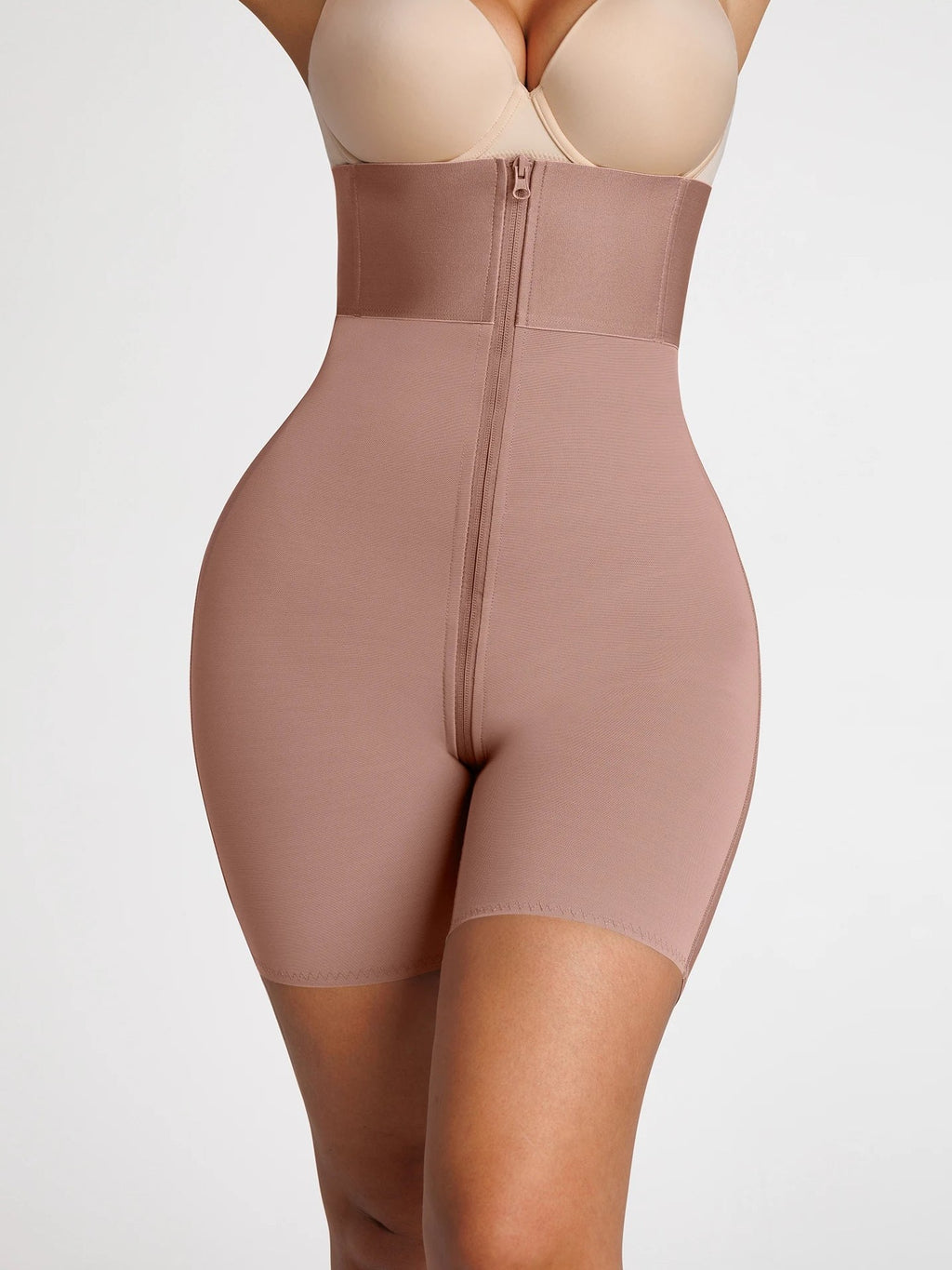 Feelingirl Wide Waistband Tummy Control Butt Lifting Shaping Shorts