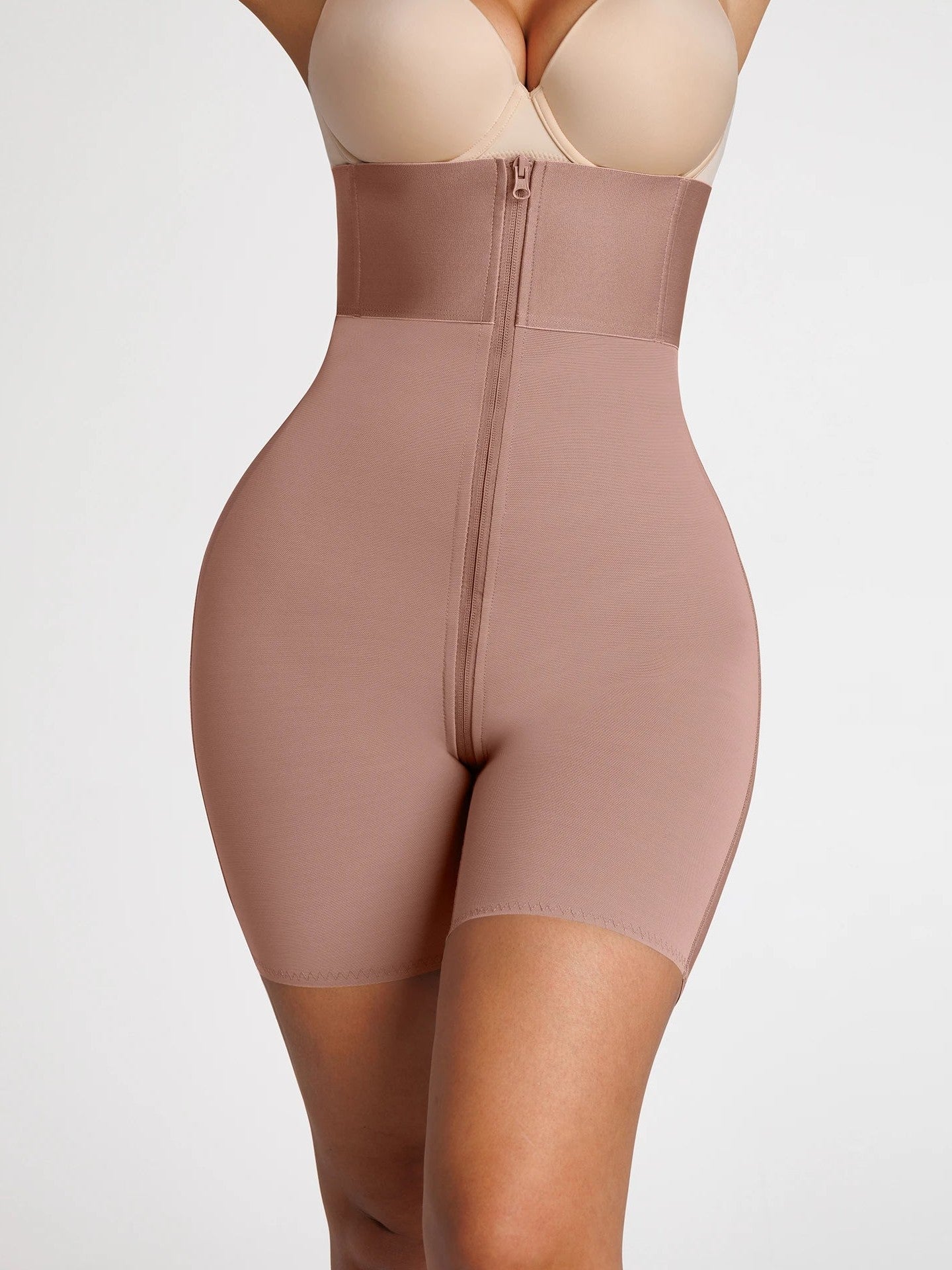 Feelingirl Wide Waistband Tummy Control Butt Lifting Shaping Shorts