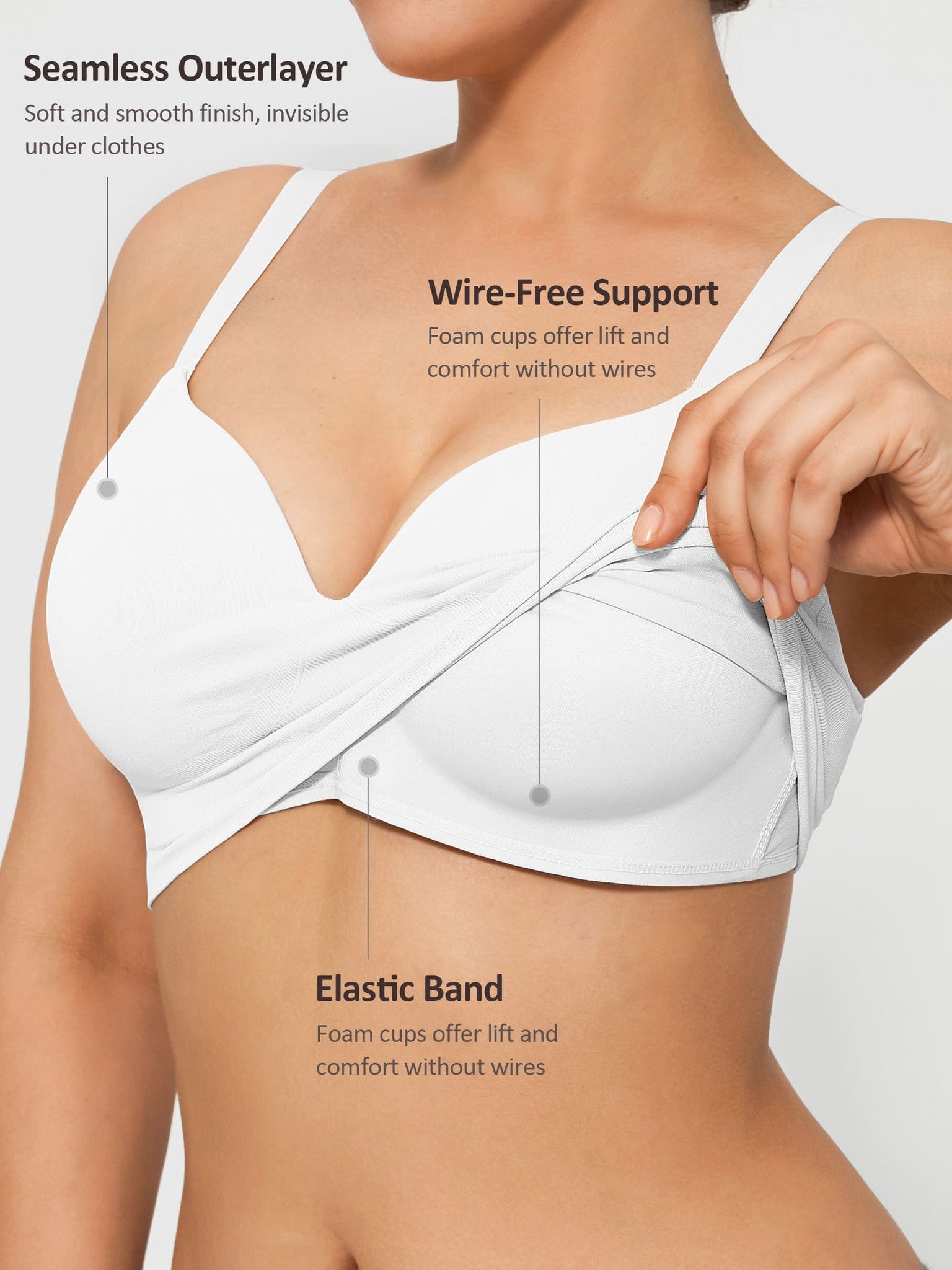Wireless Push-Up Seamless Full Coverage Bra Bundle