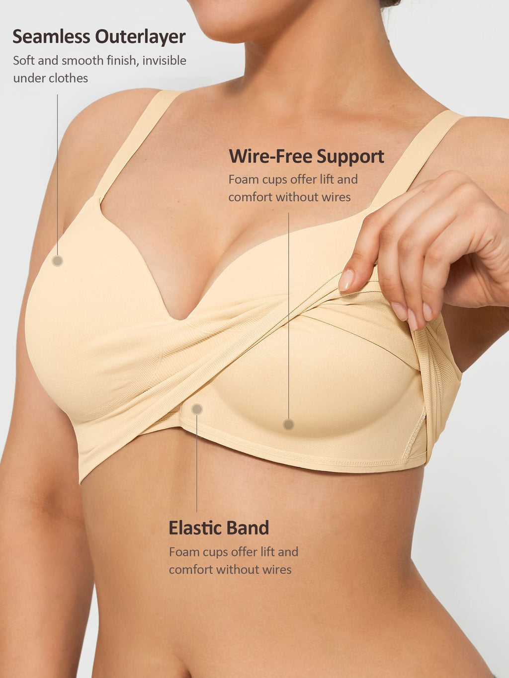 Wireless Push-Up Seamless Full Coverage Bra Bundle