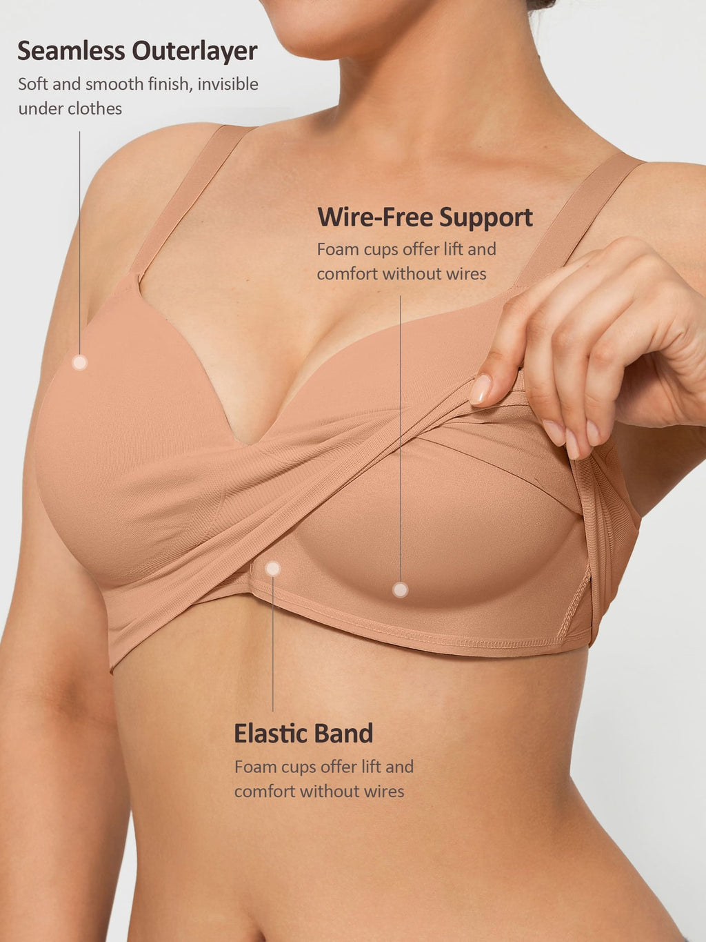 Wireless Push-Up Seamless Full Coverage Bra Bundle