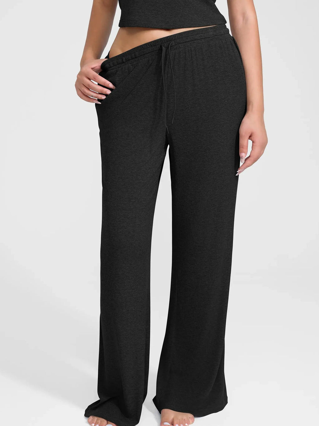 Feelingirl Breathable Ribbed Loungewear Pants