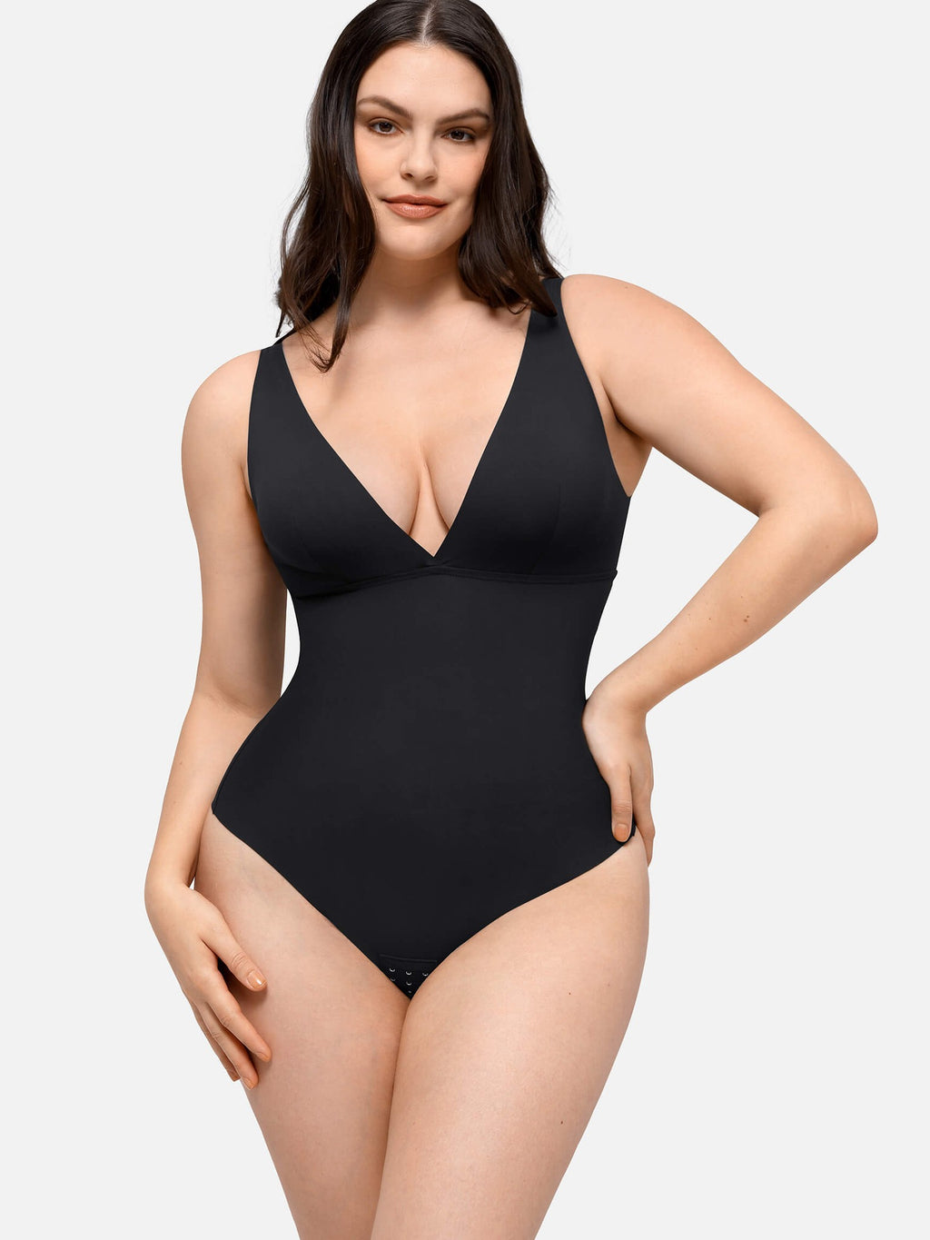 Plunge Breathable Seamless Shaping Bodysuit