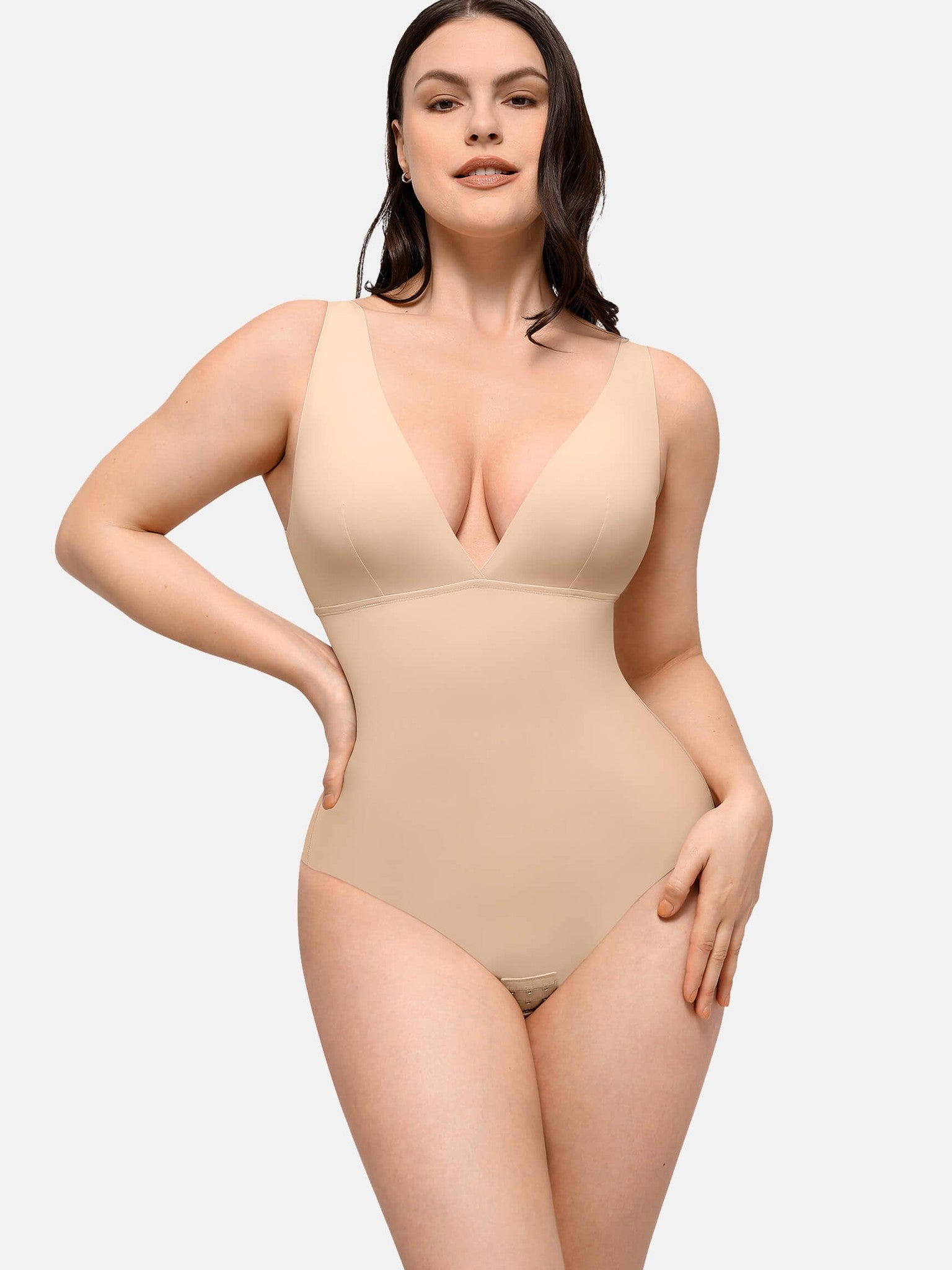 Plunge Breathable Seamless Shaping Bodysuit