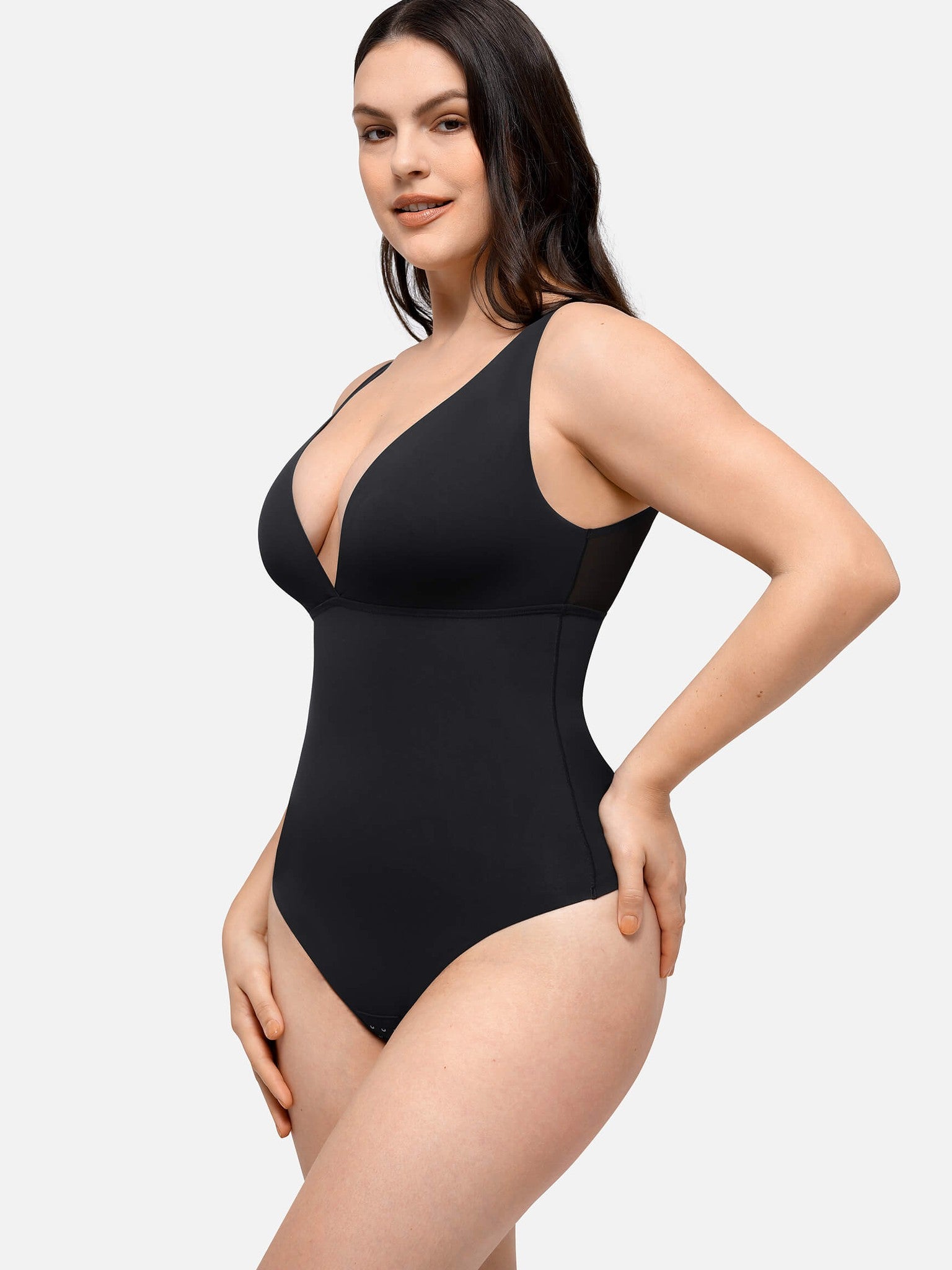 Plunge Breathable Seamless Shaping Bodysuit