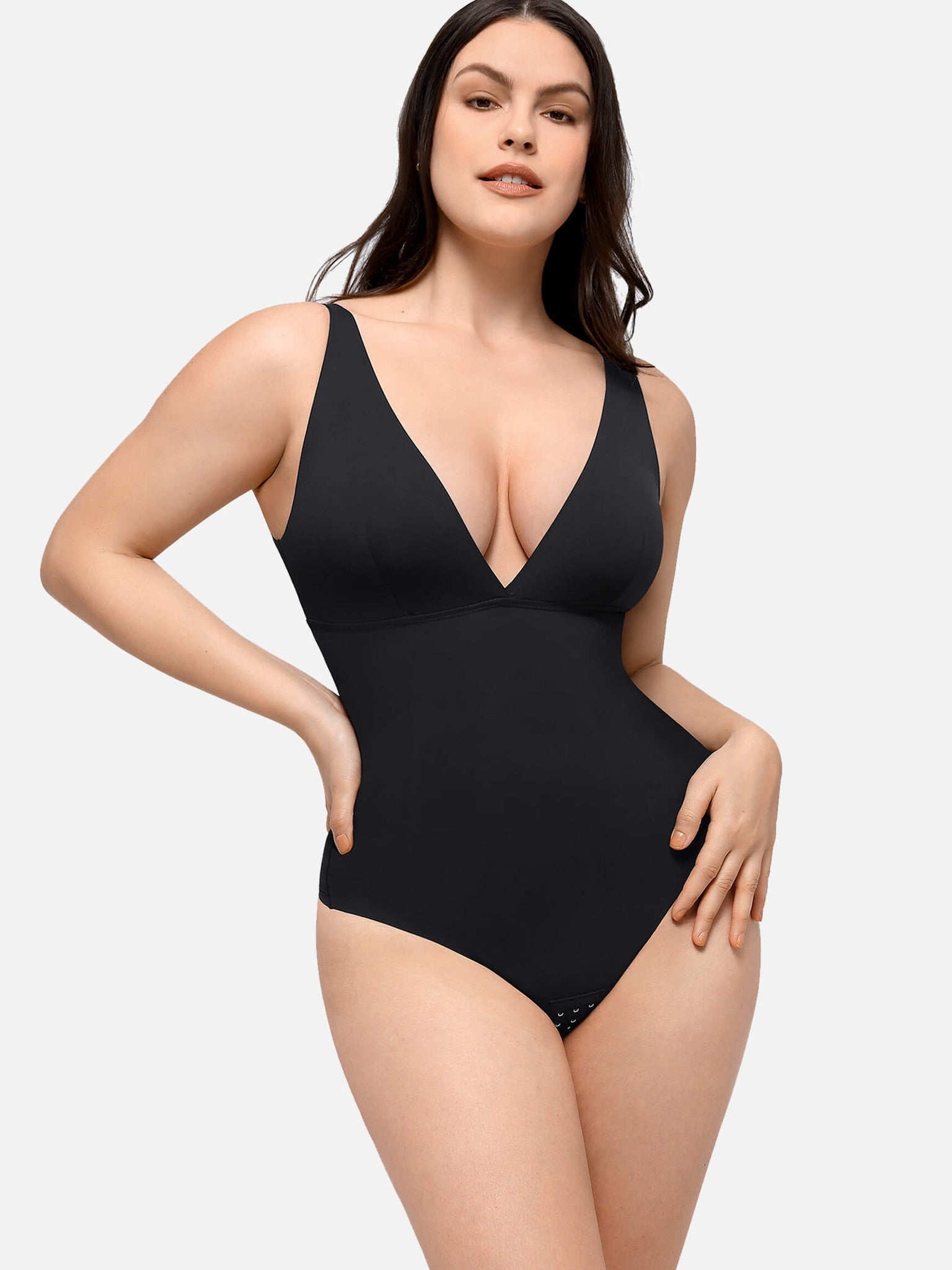 Plunge Breathable Seamless Shaping Bodysuit