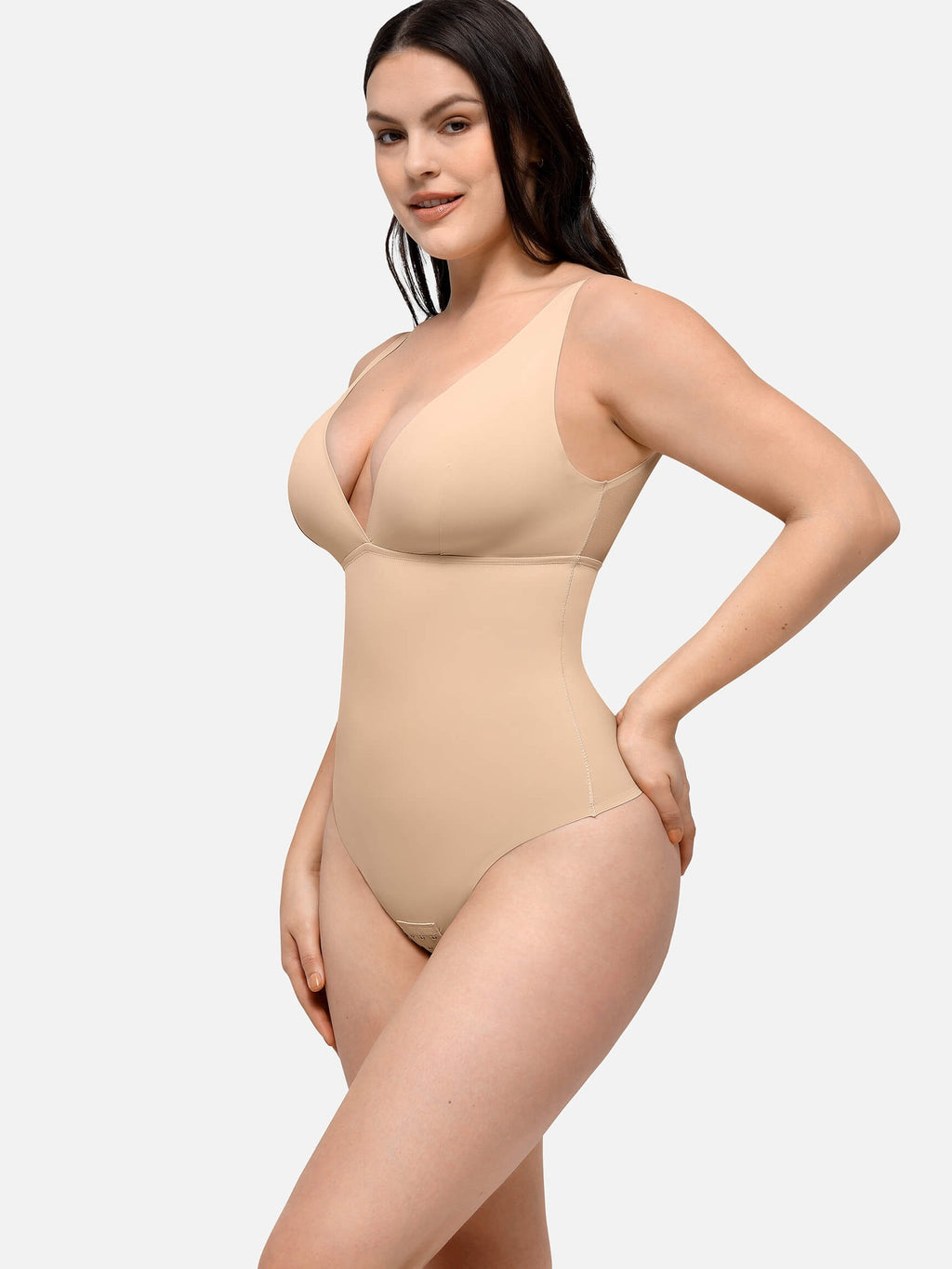 Plunge Breathable Seamless Shaping Bodysuit