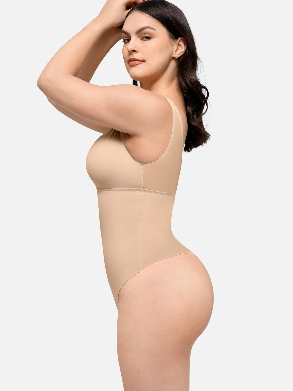 Plunge Breathable Seamless Shaping Bodysuit