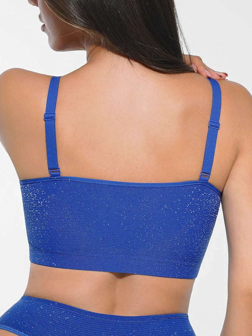 Feelingirl Invisible Shimmer Wireless Comfort Bra & Panty