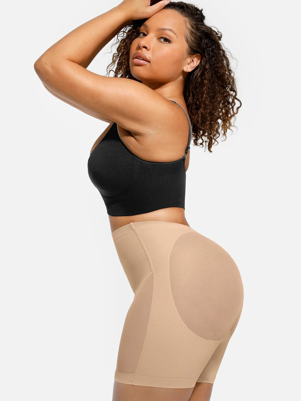 Mesh Tummy Control Bodysuit & Shorts Set