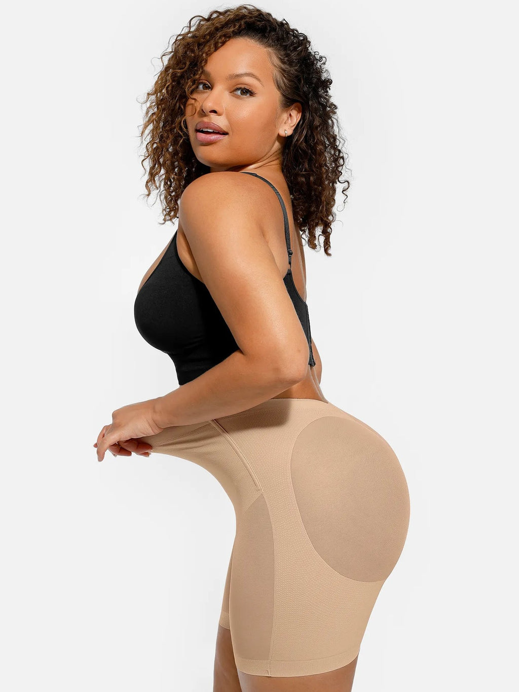 Mesh Tummy Control Bodysuit & Shorts Set