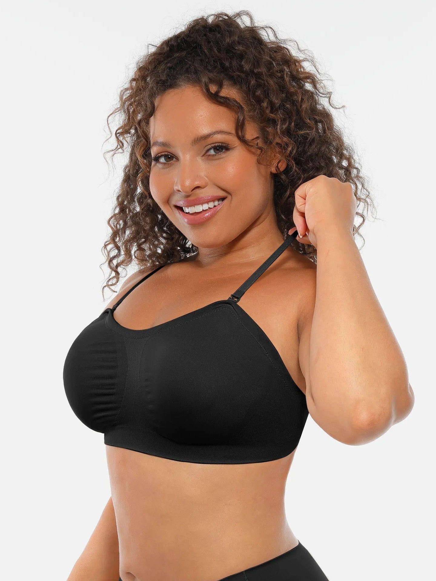 Feelingirl Seamless Strapless Anti-Slip Removable Pads Bra