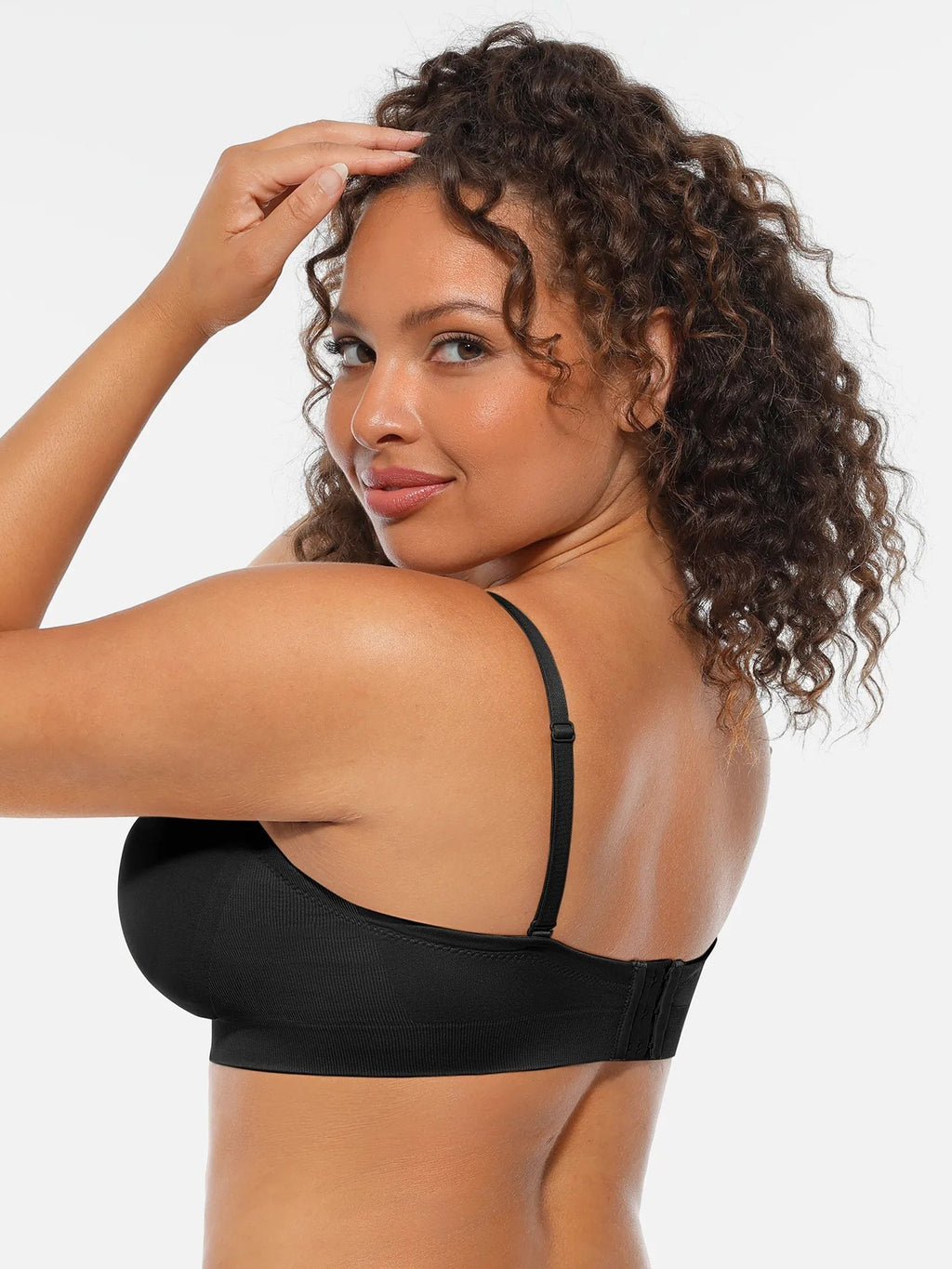 Feelingirl Seamless Strapless Anti-Slip Removable Pads Bra