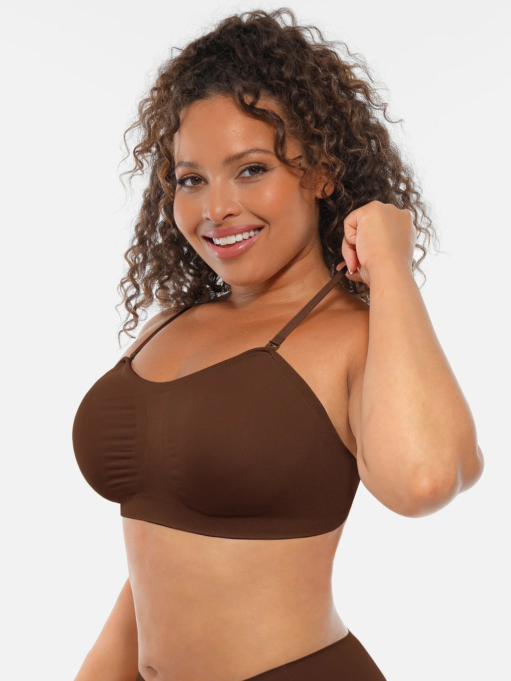 Feelingirl Seamless Strapless Anti-Slip Removable Pads Bra