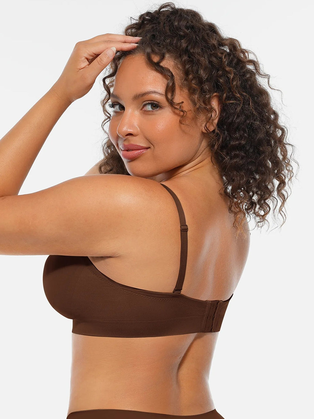 Feelingirl Seamless Strapless Anti-Slip Removable Pads Bra