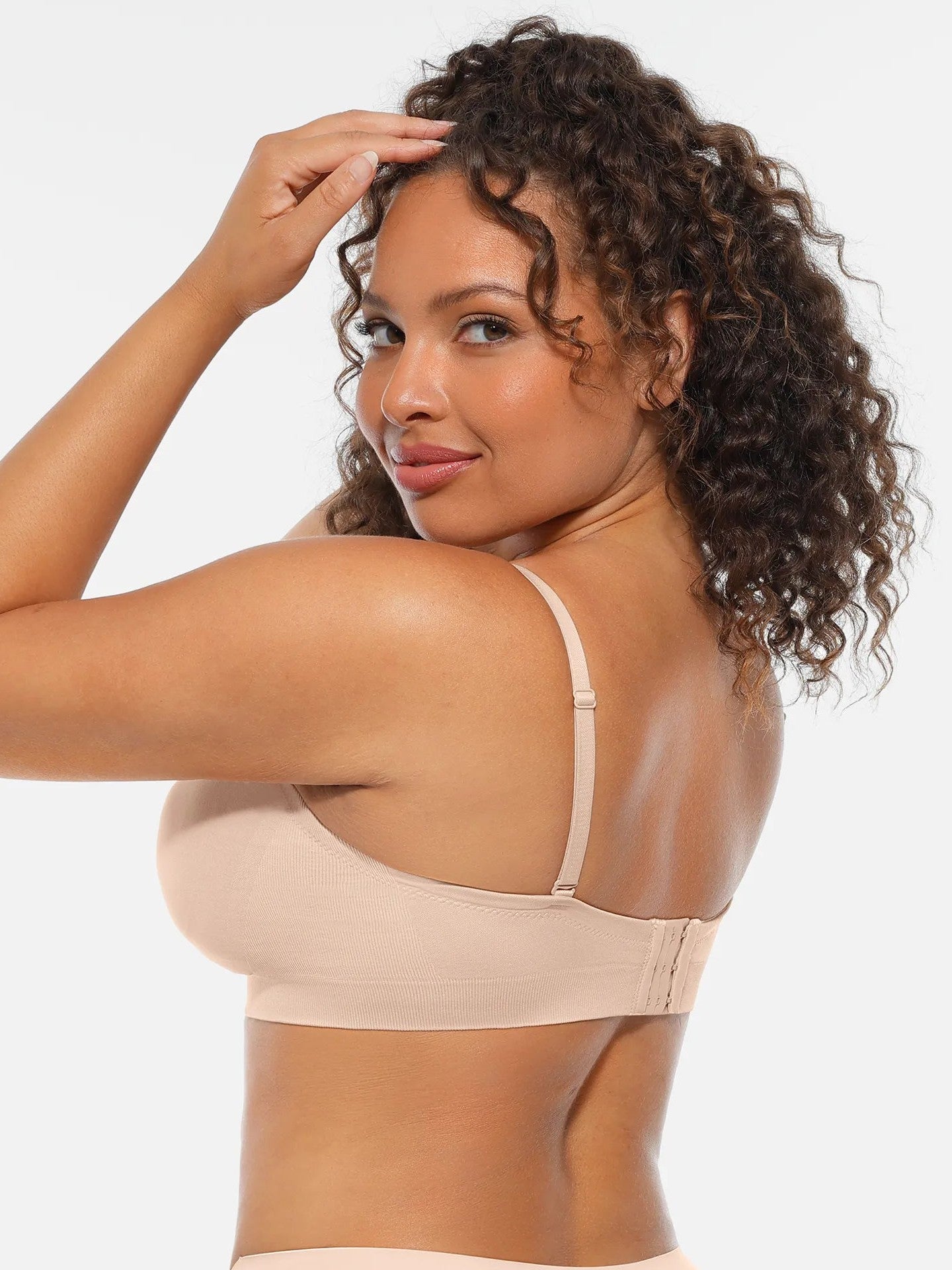 Feelingirl Seamless Strapless Anti-Slip Removable Pads Bra