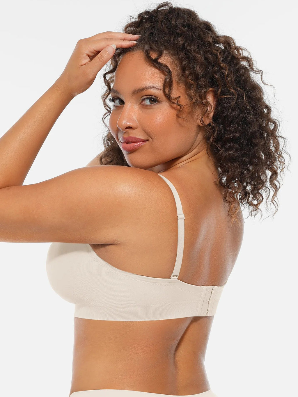 Feelingirl Seamless Strapless Anti-Slip Removable Pads Bra
