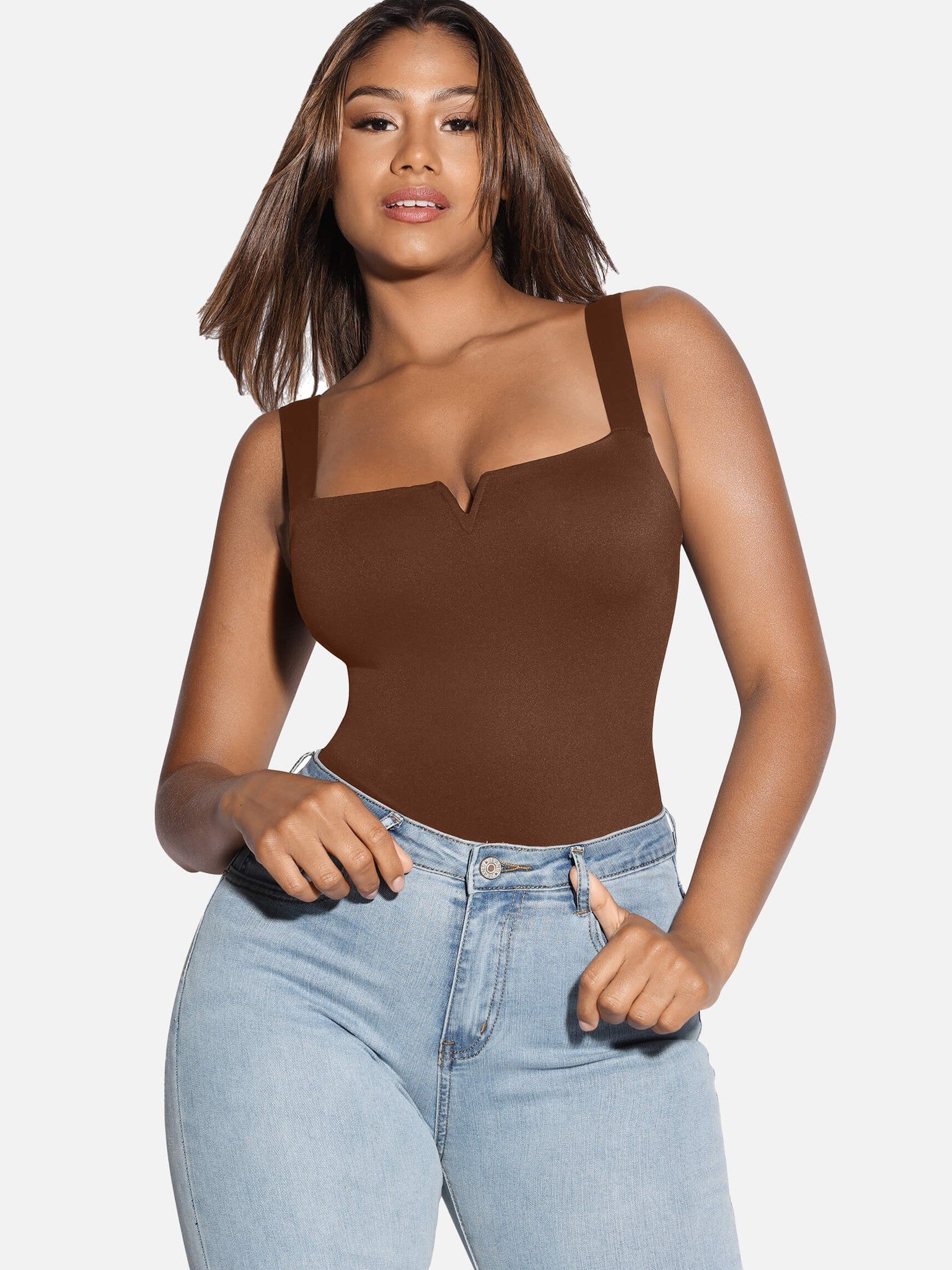 Square Neck Ultra-Stretch Sculpt Bodysuit