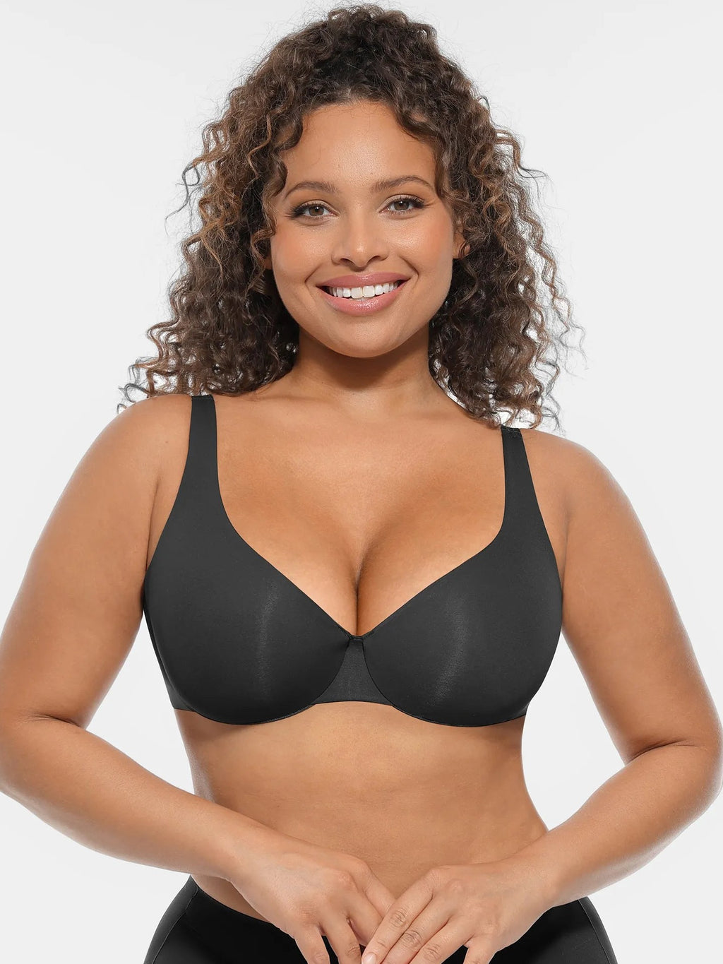 Adjustable-Strap Underwire Deep V-neck Bra Bundle