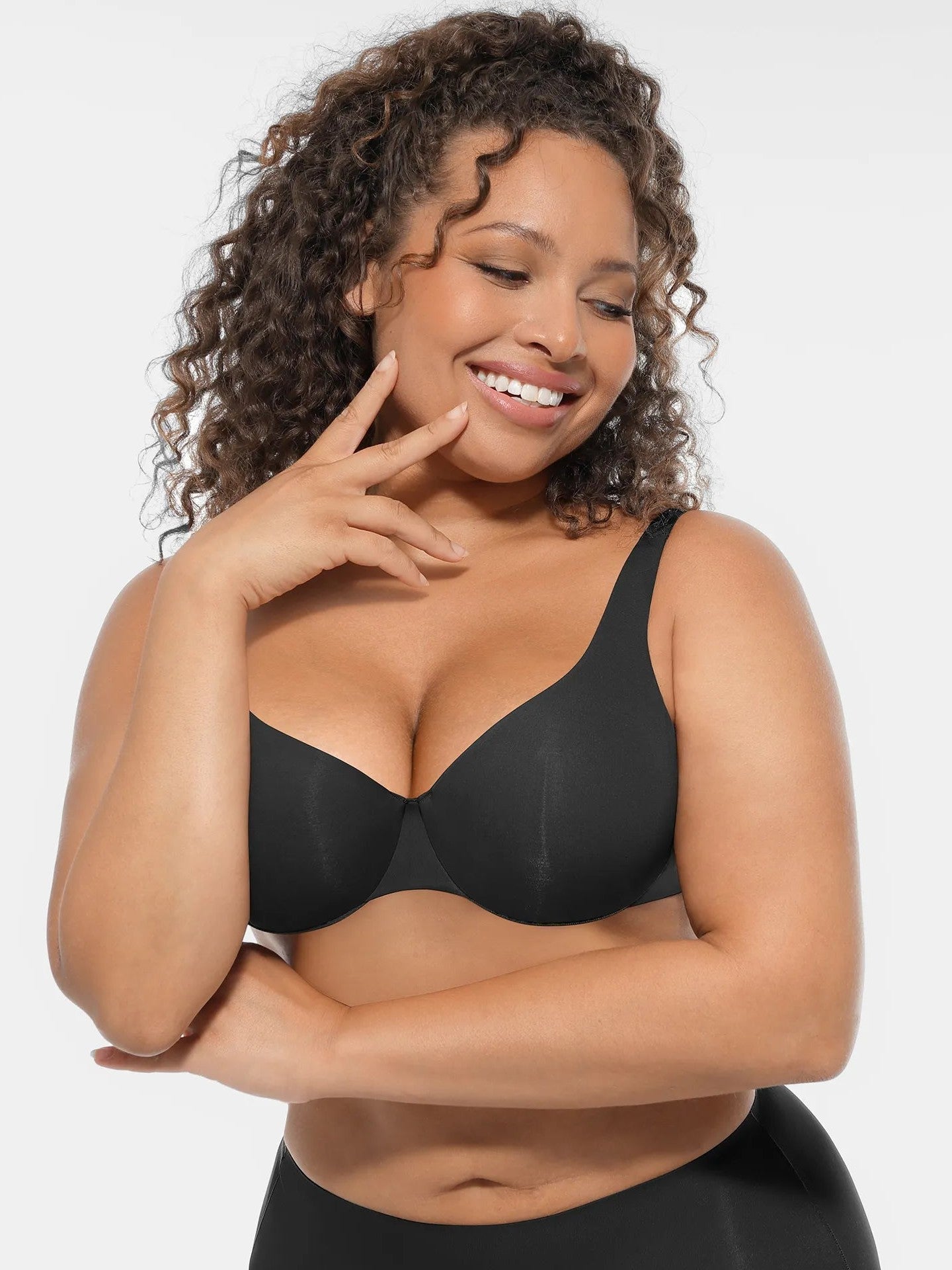 Adjustable-Strap Underwire Deep V-neck Bra Bundle