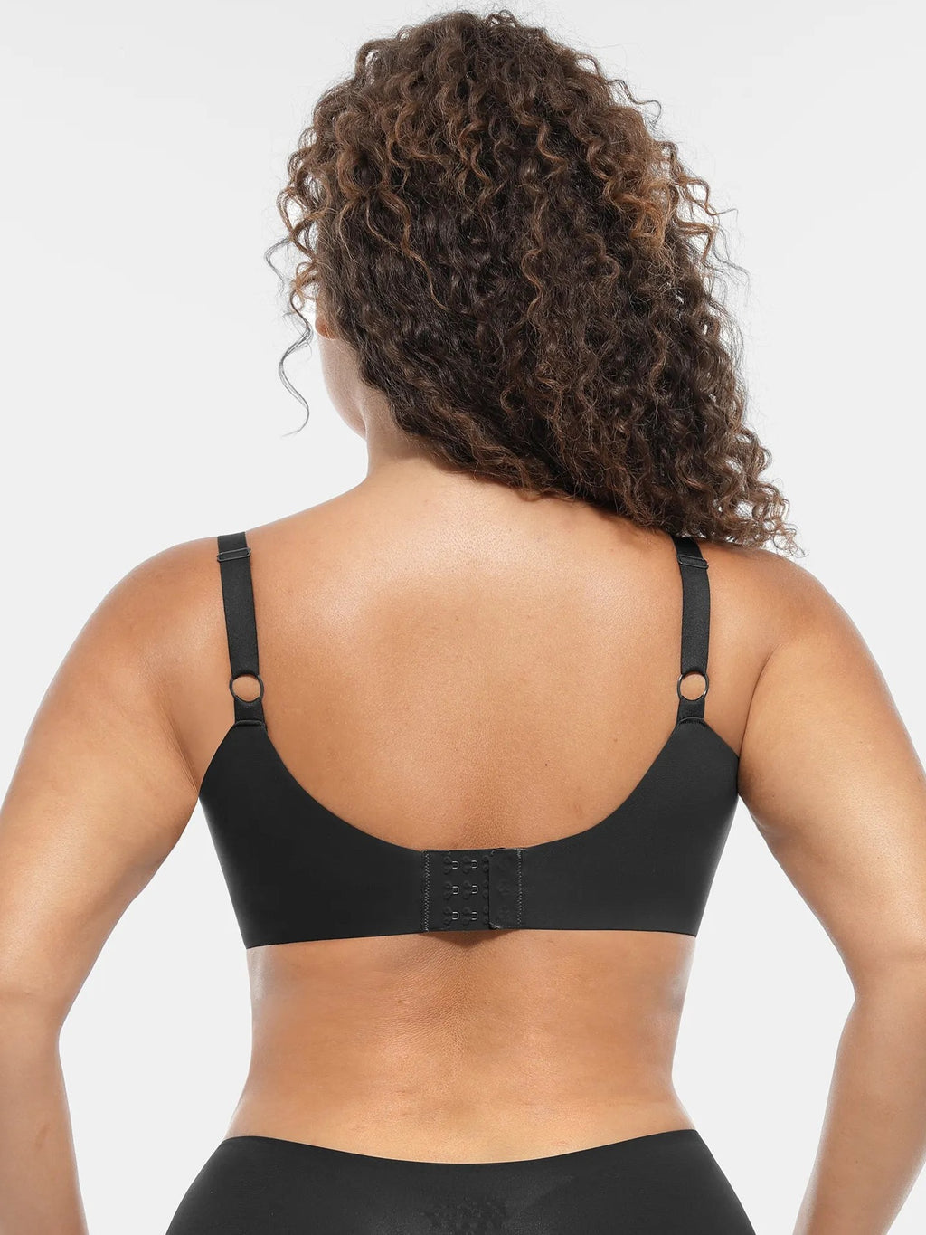 Adjustable-Strap Underwire Deep V-neck Bra