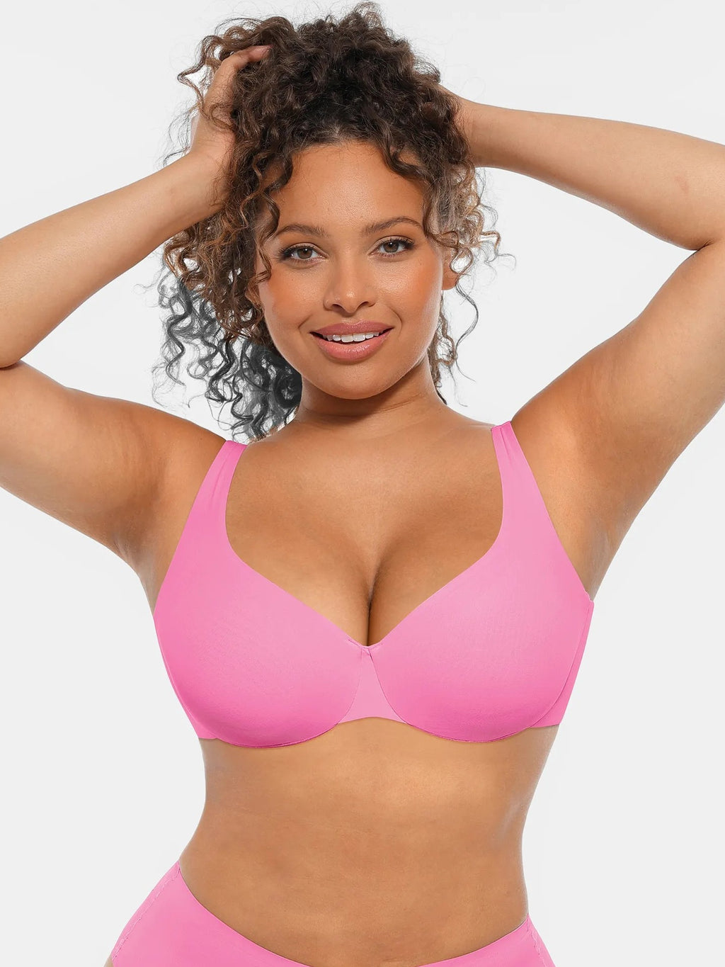 Adjustable-Strap Underwire Deep V-neck Bra Bundle