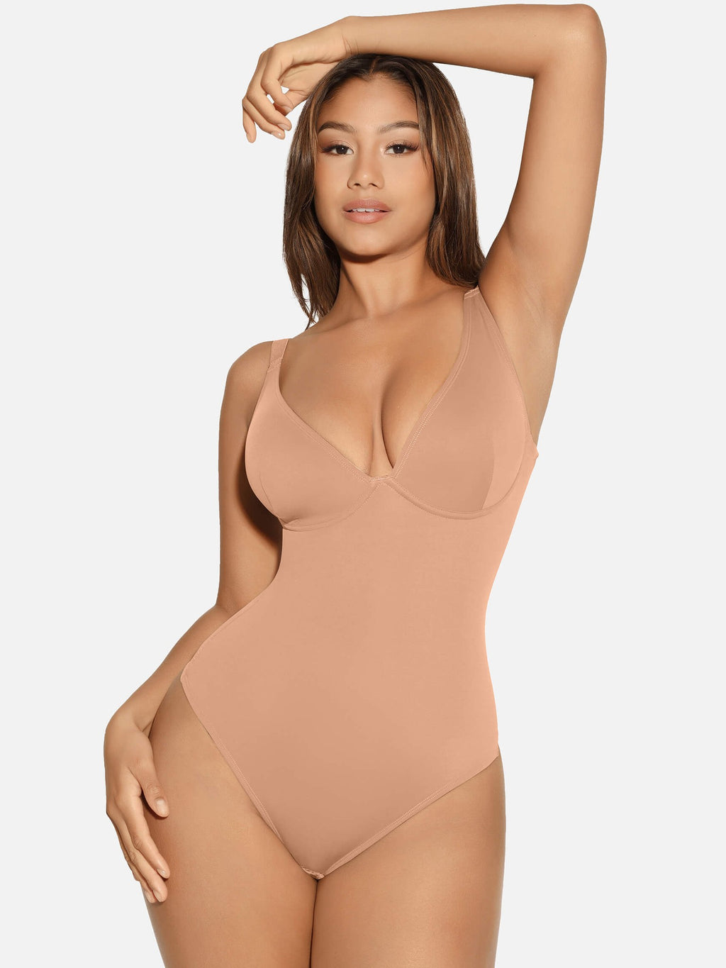 V-Neck Tummy Control Sculpt Bodysuit