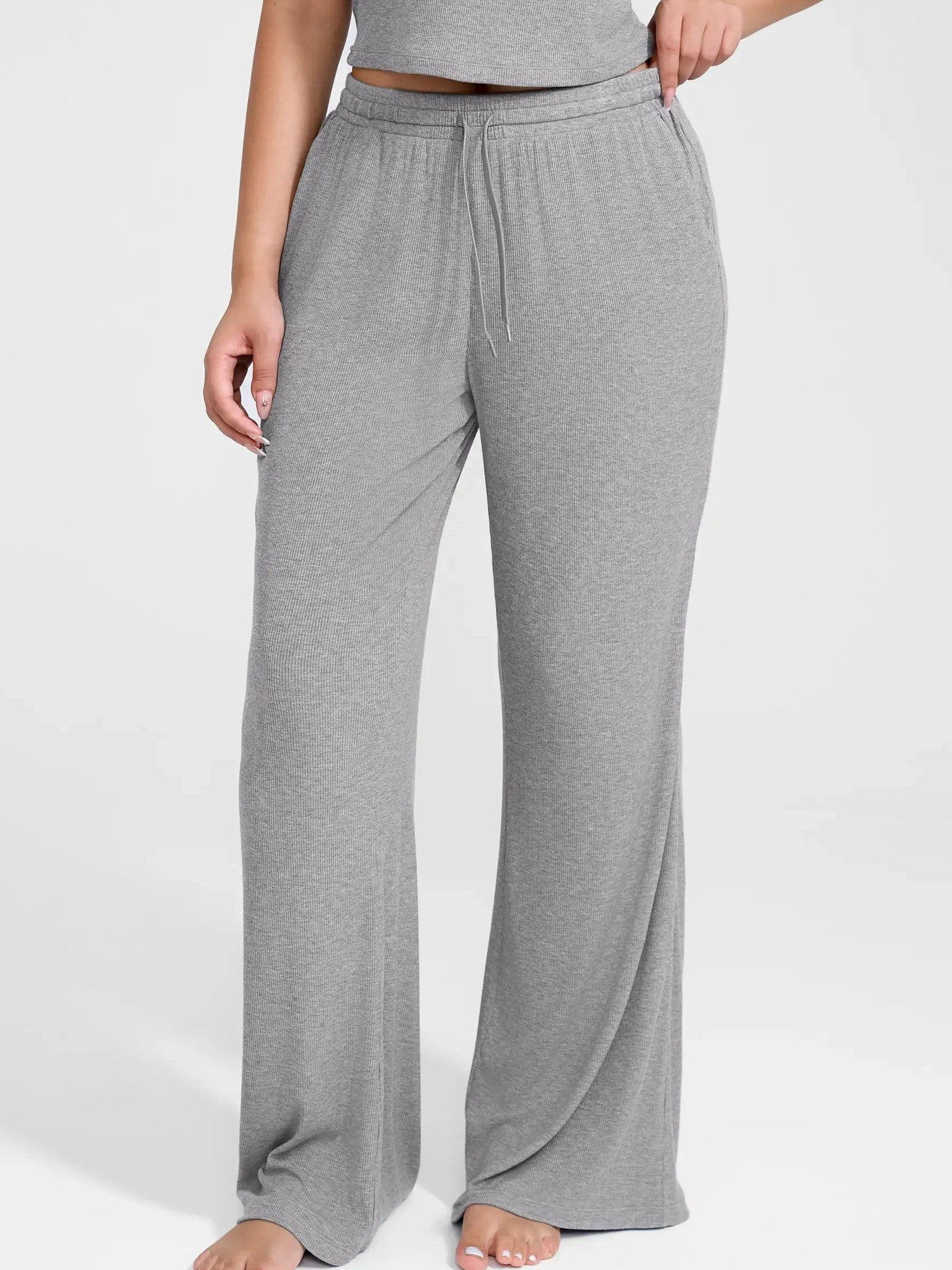 Feelingirl Breathable Ribbed Loungewear Pants