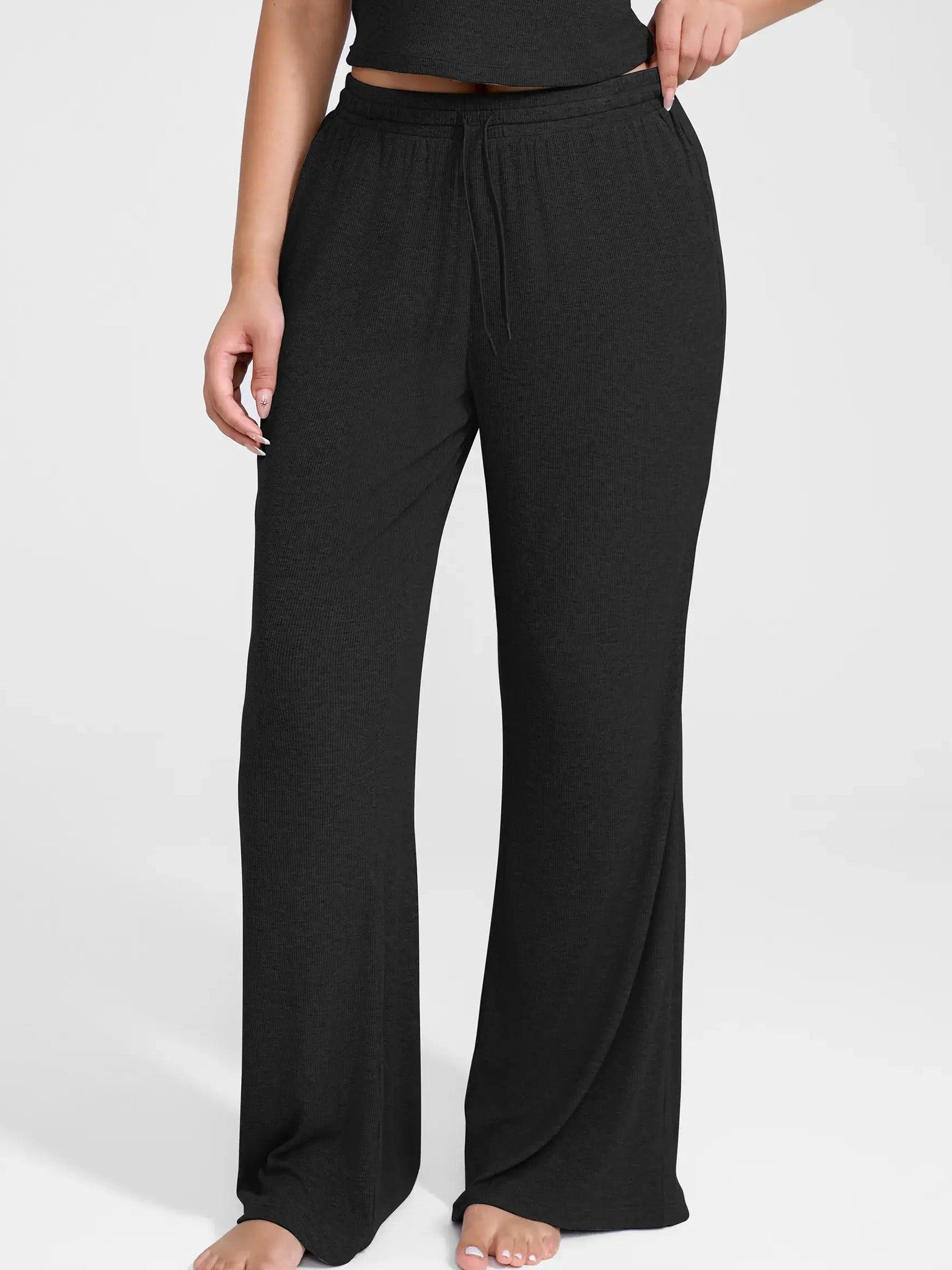 Feelingirl Breathable Ribbed Loungewear Pants
