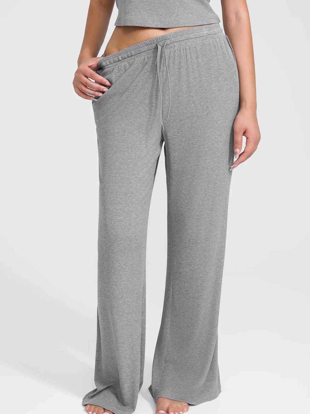 Feelingirl Breathable Ribbed Loungewear Pants