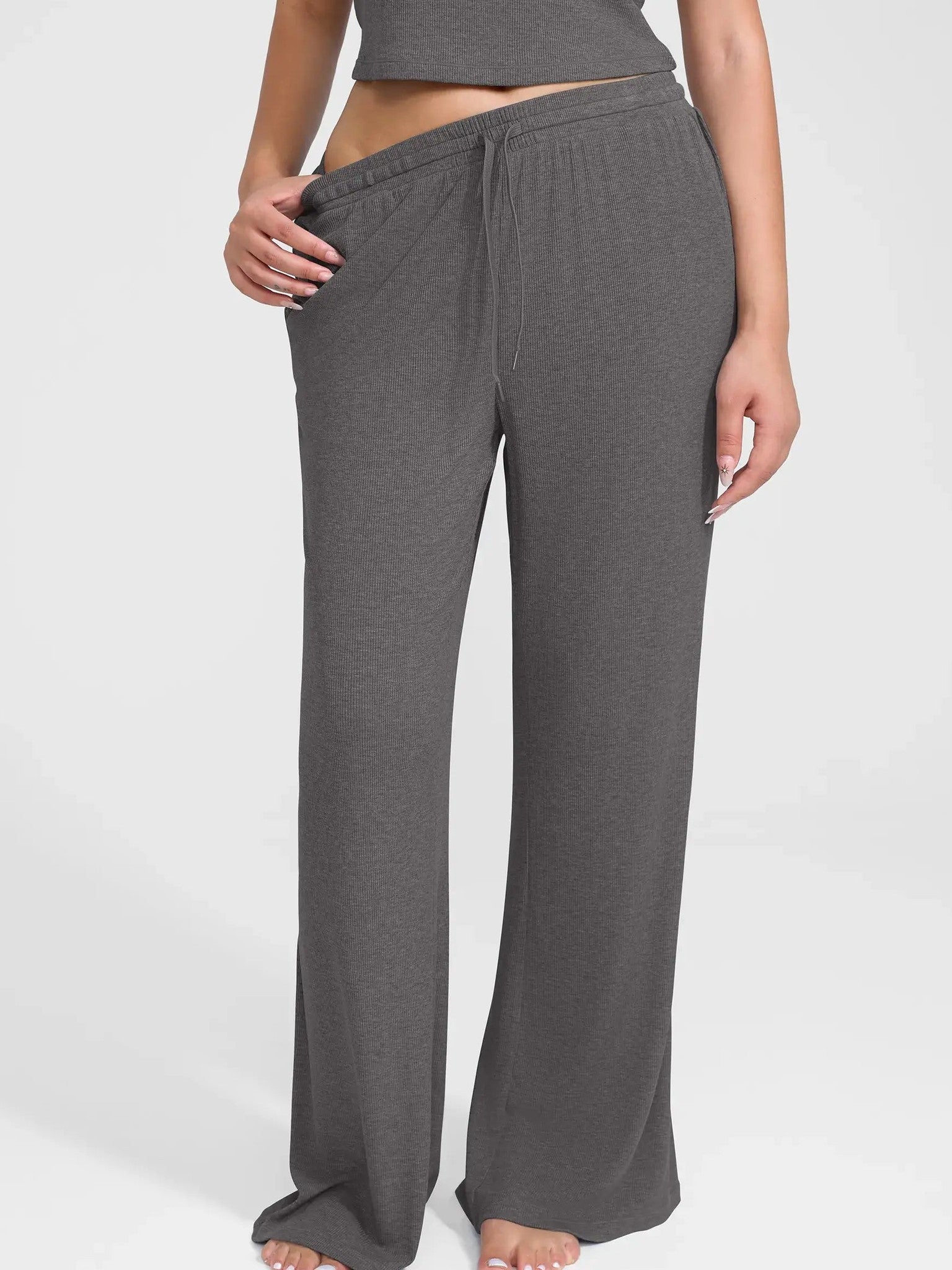 Feelingirl Breathable Ribbed Loungewear Pants