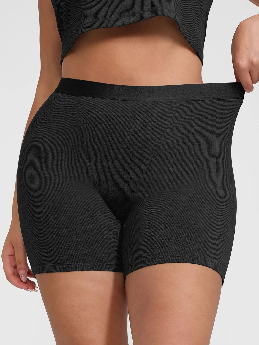 Feelingirl Comfortable Stretchy Mid-Waist Boxer Shorts