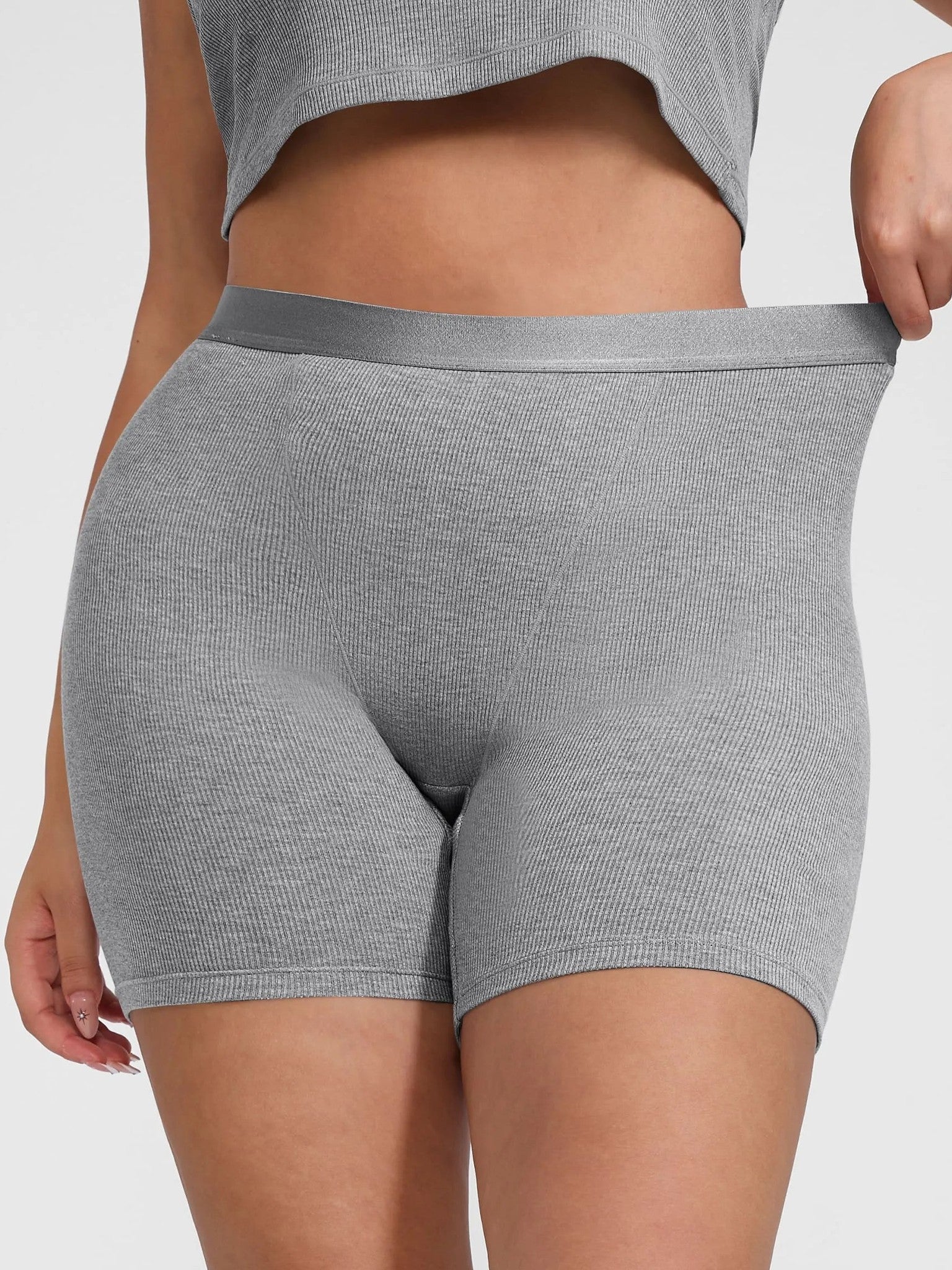 Feelingirl Comfortable Stretchy Mid-Waist Boxer Shorts