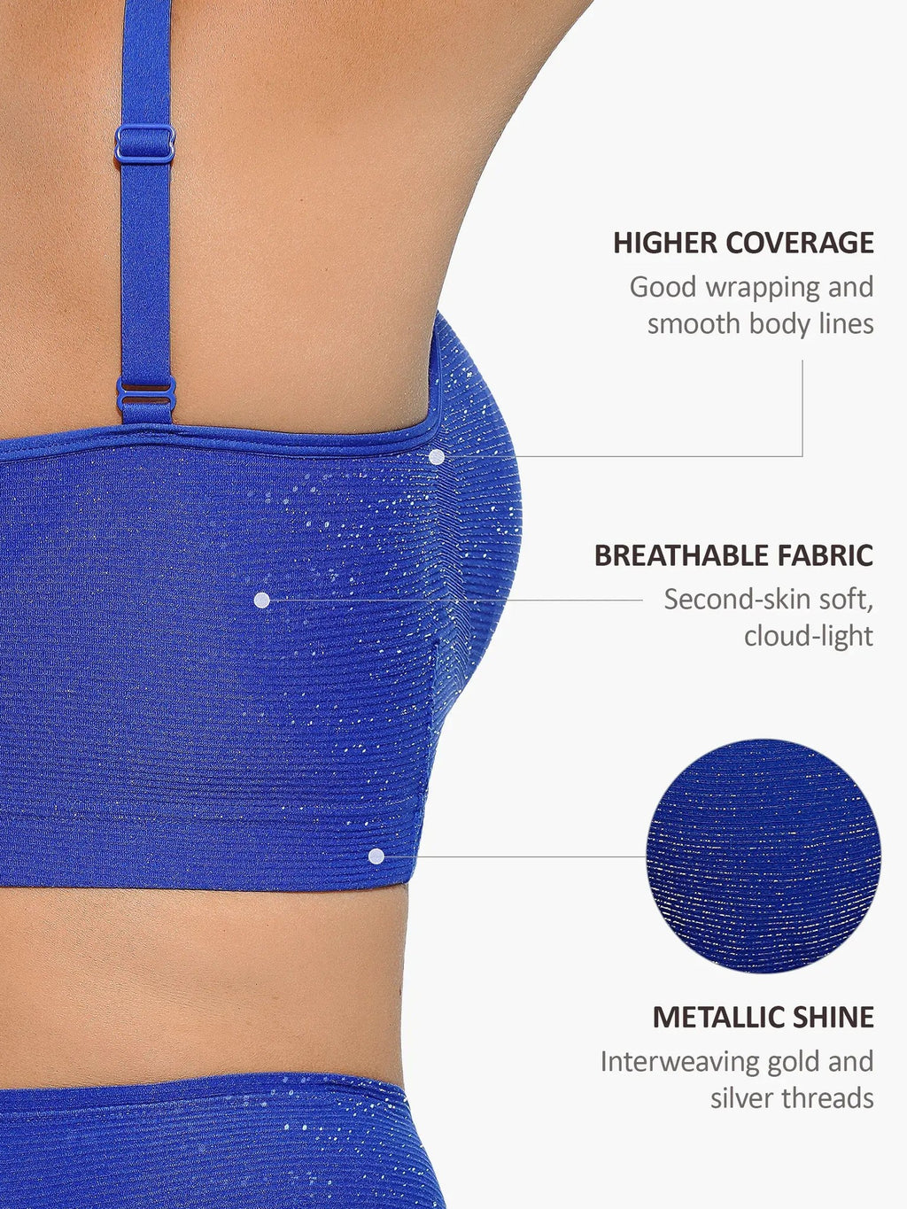Feelingirl Invisible Shimmer Wireless Comfort Bra & Panty