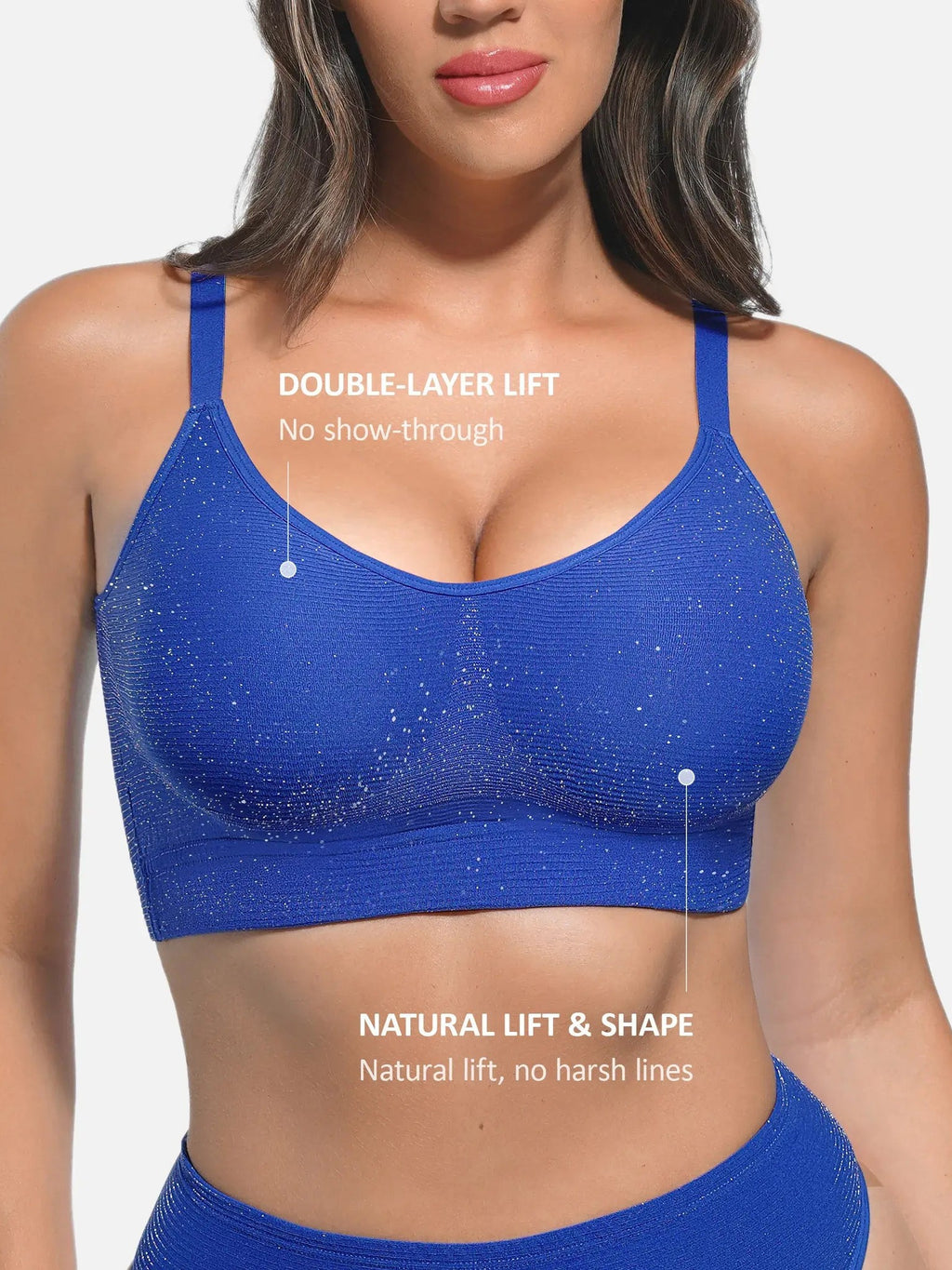Feelingirl Invisible Shimmer Wireless Comfort Bra & Panty