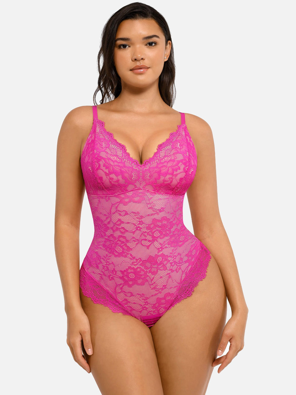 2-Pack Lace V Neck Bodysuit Bundle