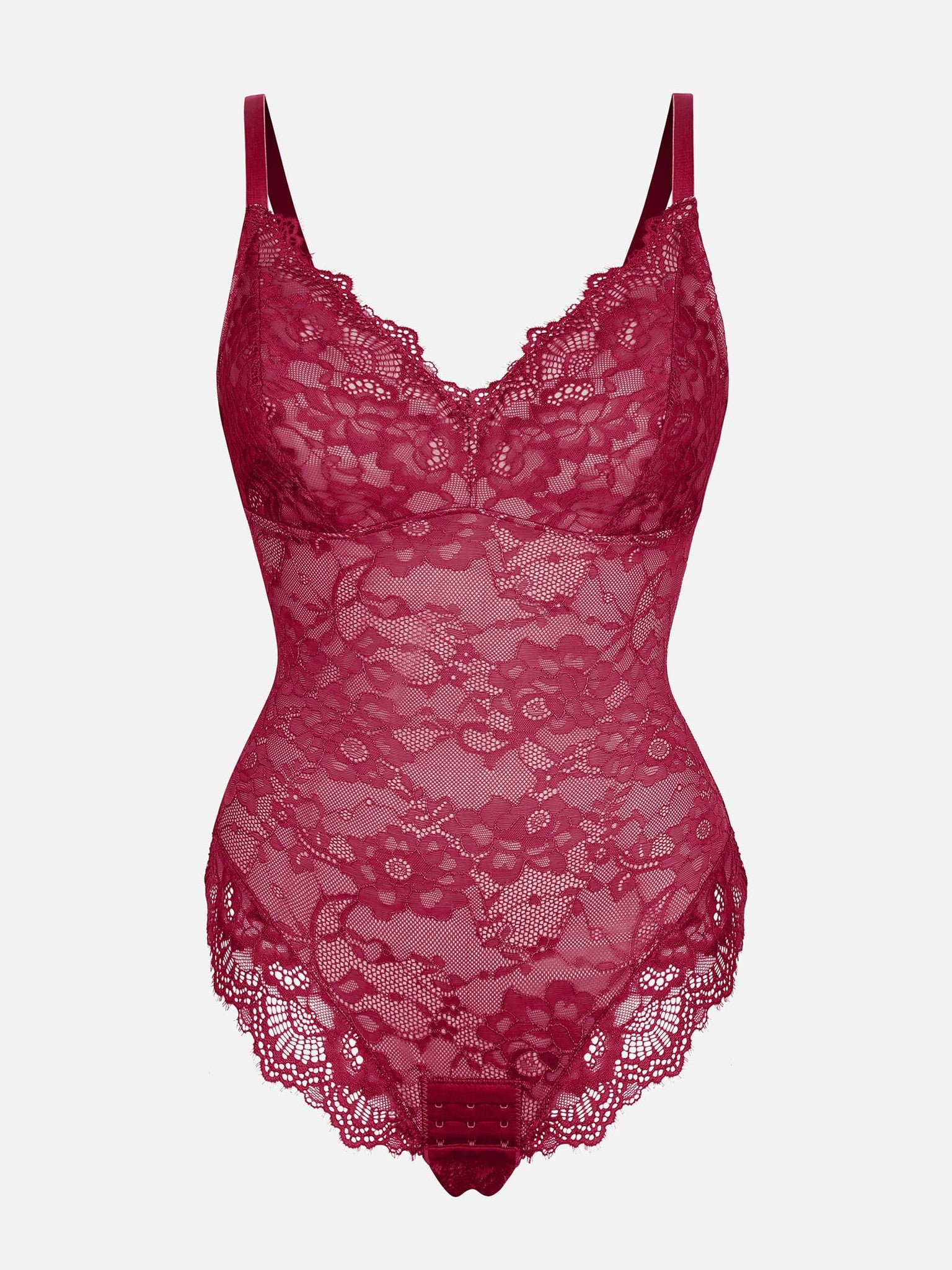 Lace V-Neck Breathable Bodysuit