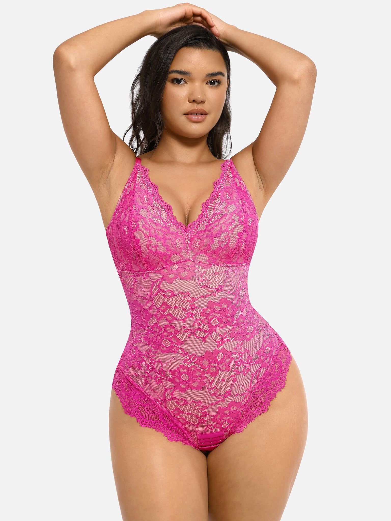 Lace V-Neck Breathable Bodysuit
