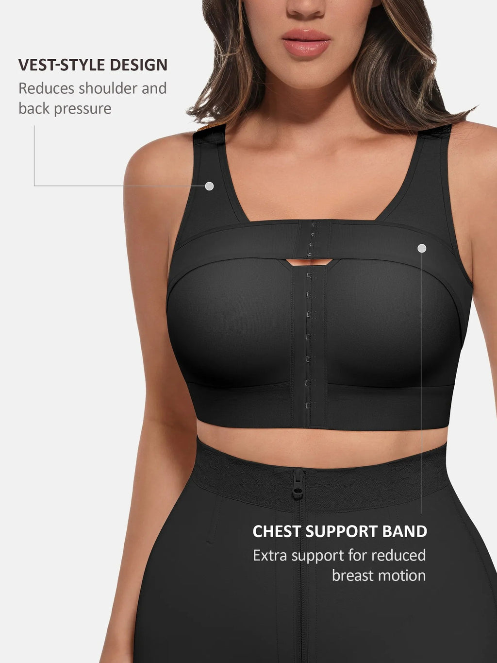 Feelingirl Post-Surgical Full Coverage Bra With Support Band