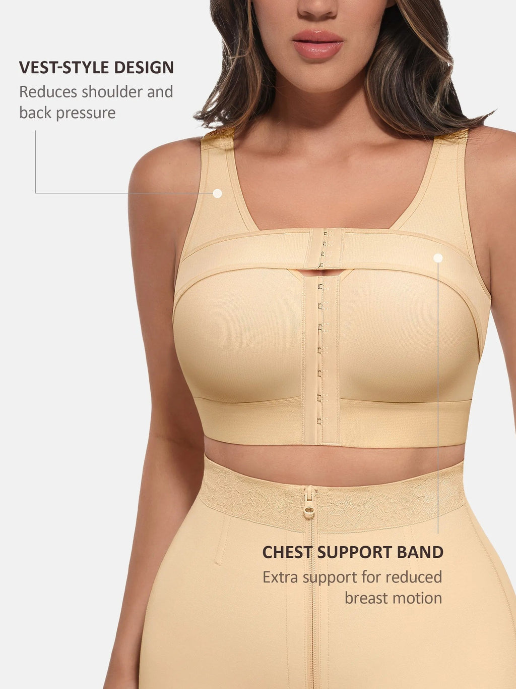 Feelingirl Post-Surgical Full Coverage Bra With Support Band
